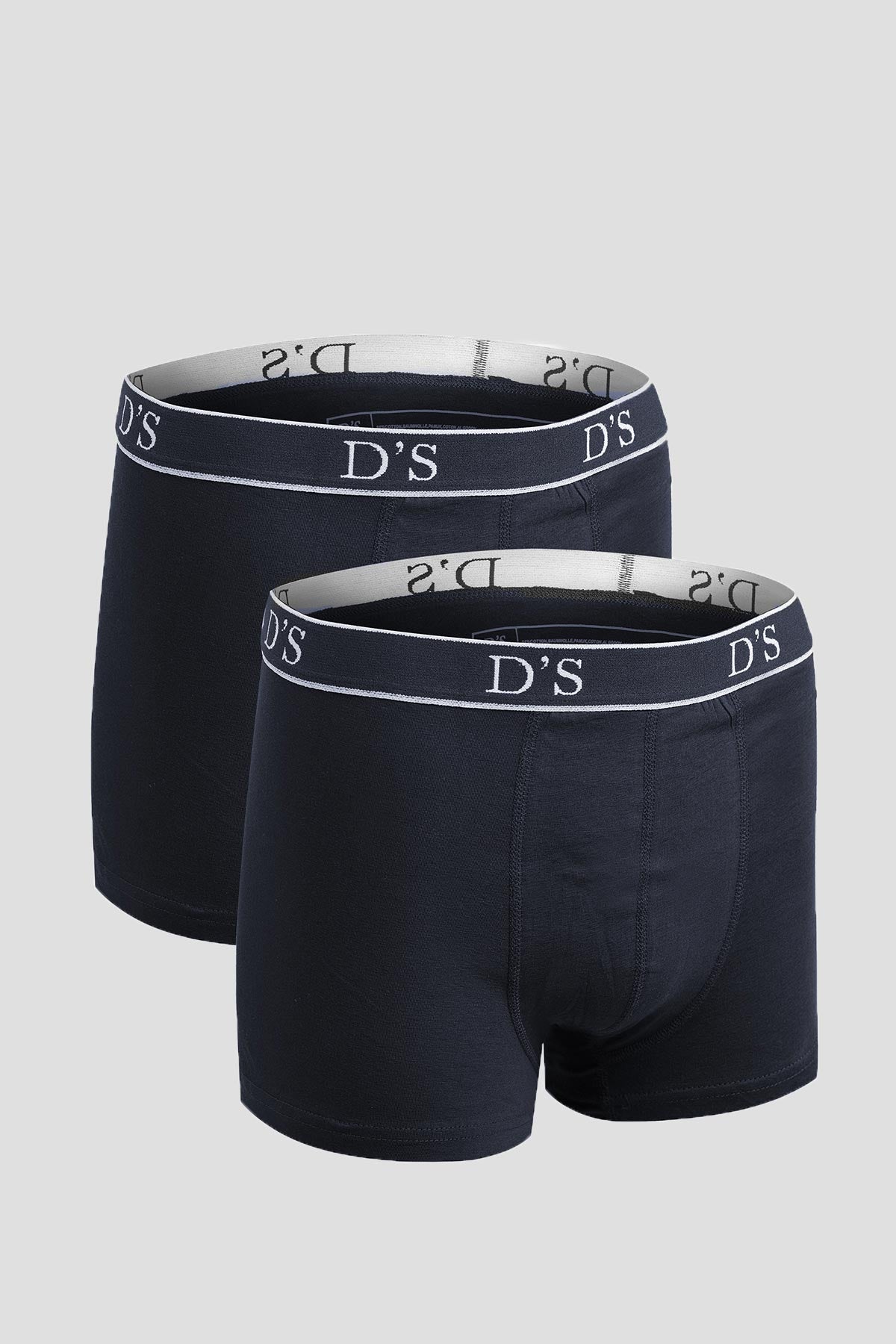 Ds Damat 100% Cotton 2-Pack Undershirt and Boxer Set - Navy Blue