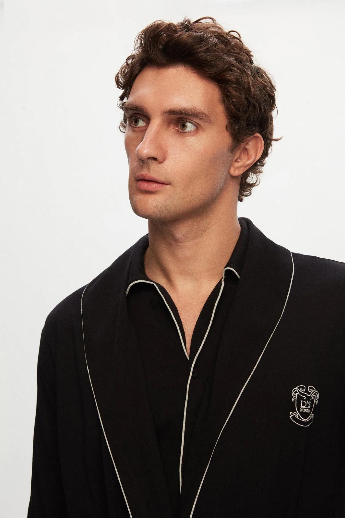 Ds Damat 3-Piece Pajama-Robe/Gown Groom Dowry Set - Black