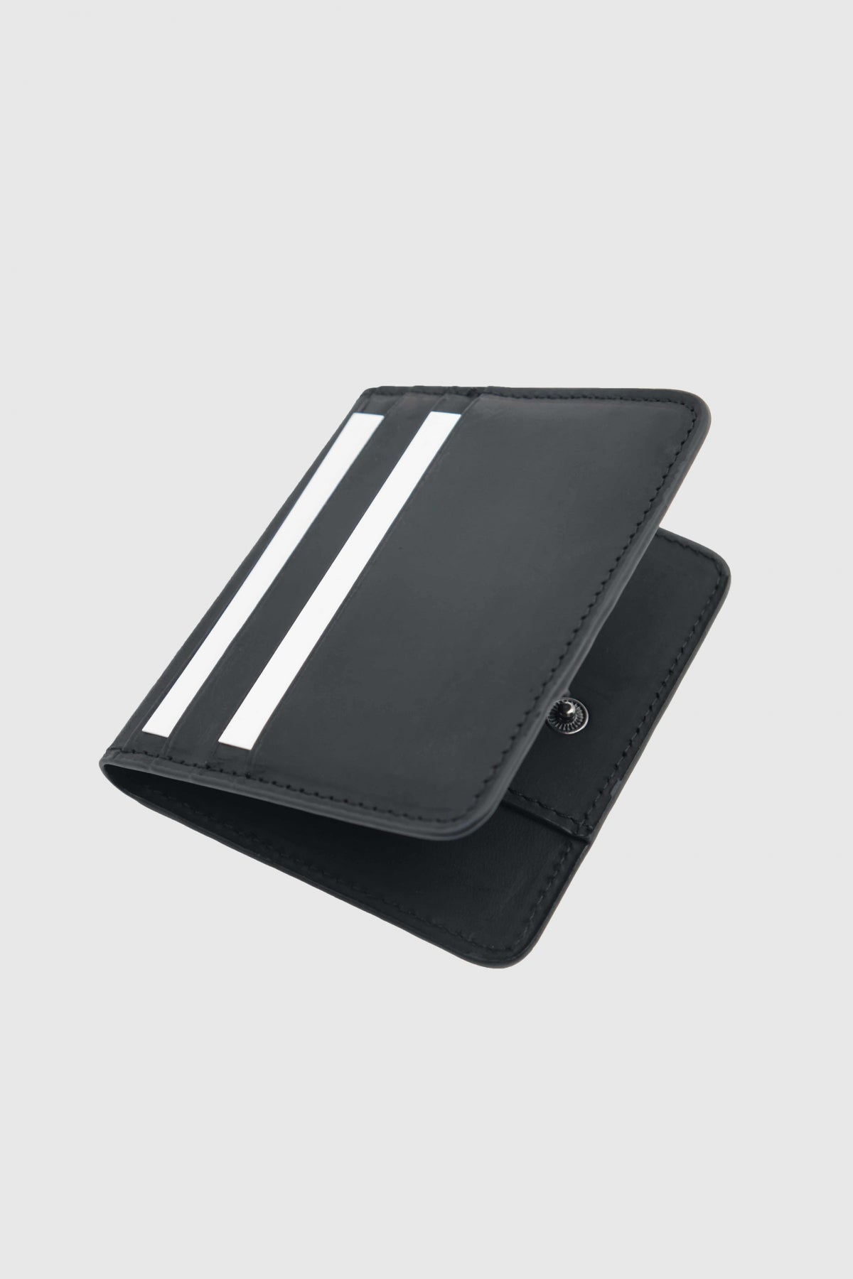 Ds Damat Boxed External Card Slot Genuine Crazy Leather Wallet - Black