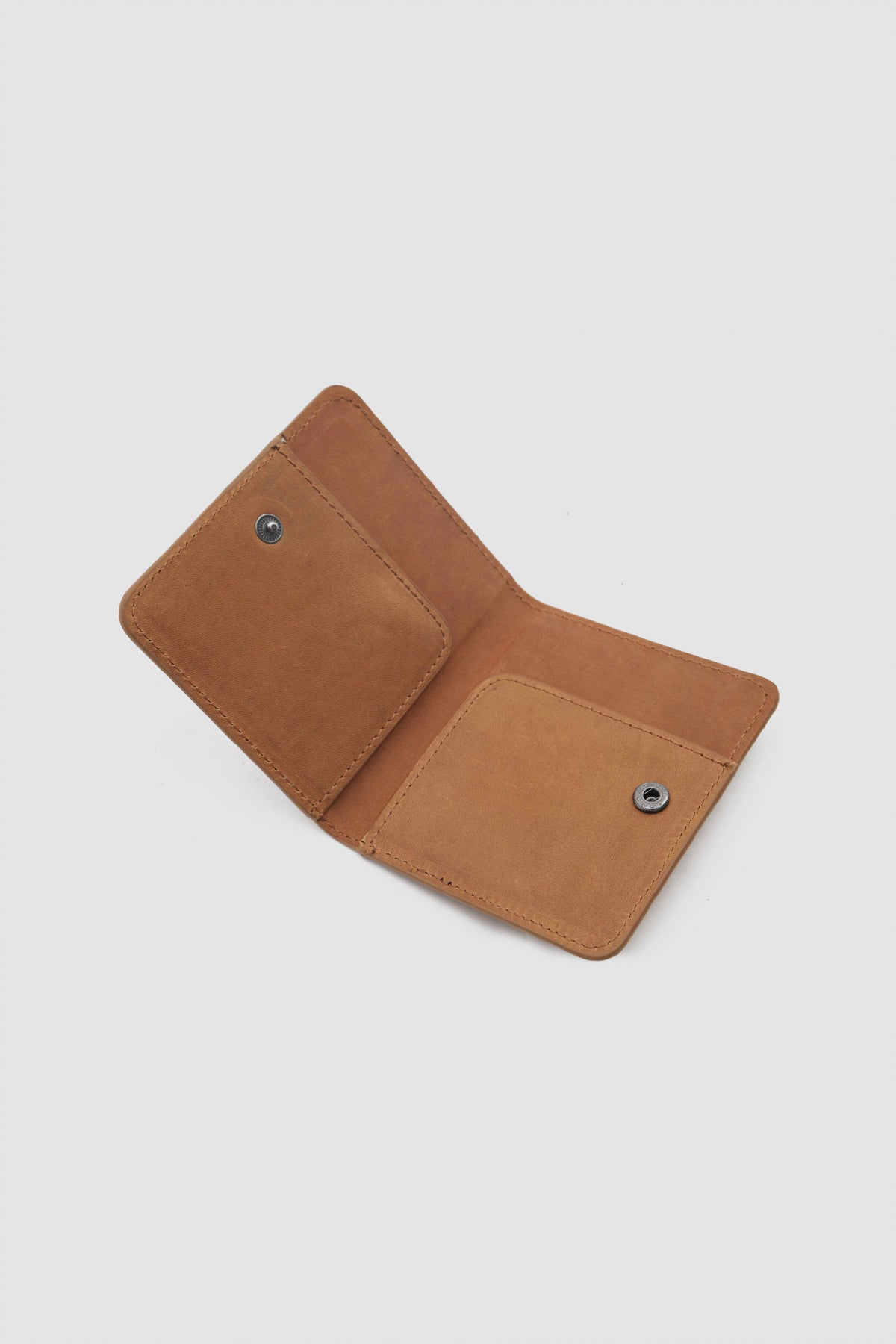 Ds Damat Boxed External Card Slot Genuine Crazy Leather Wallet - Tan