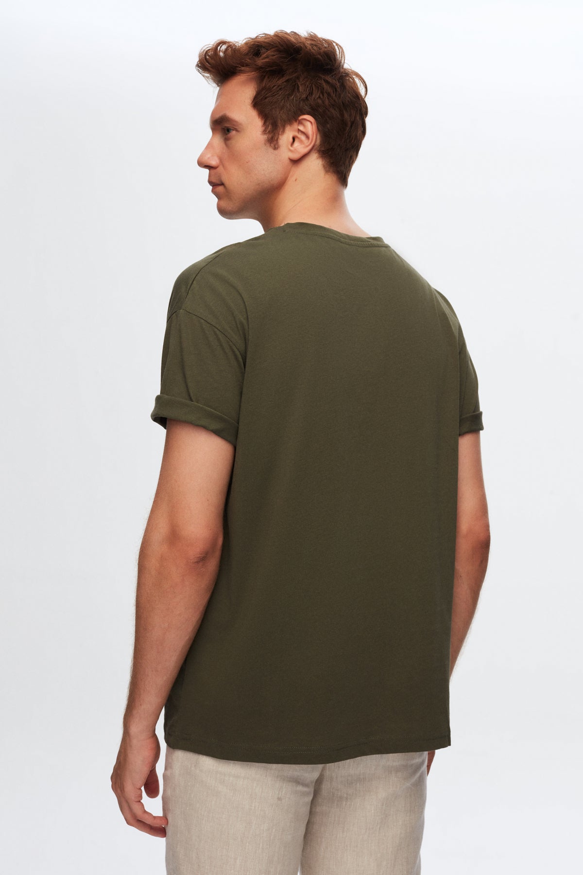 Ds Damat Comfort 100% Cotton T-Shirt - Khaki