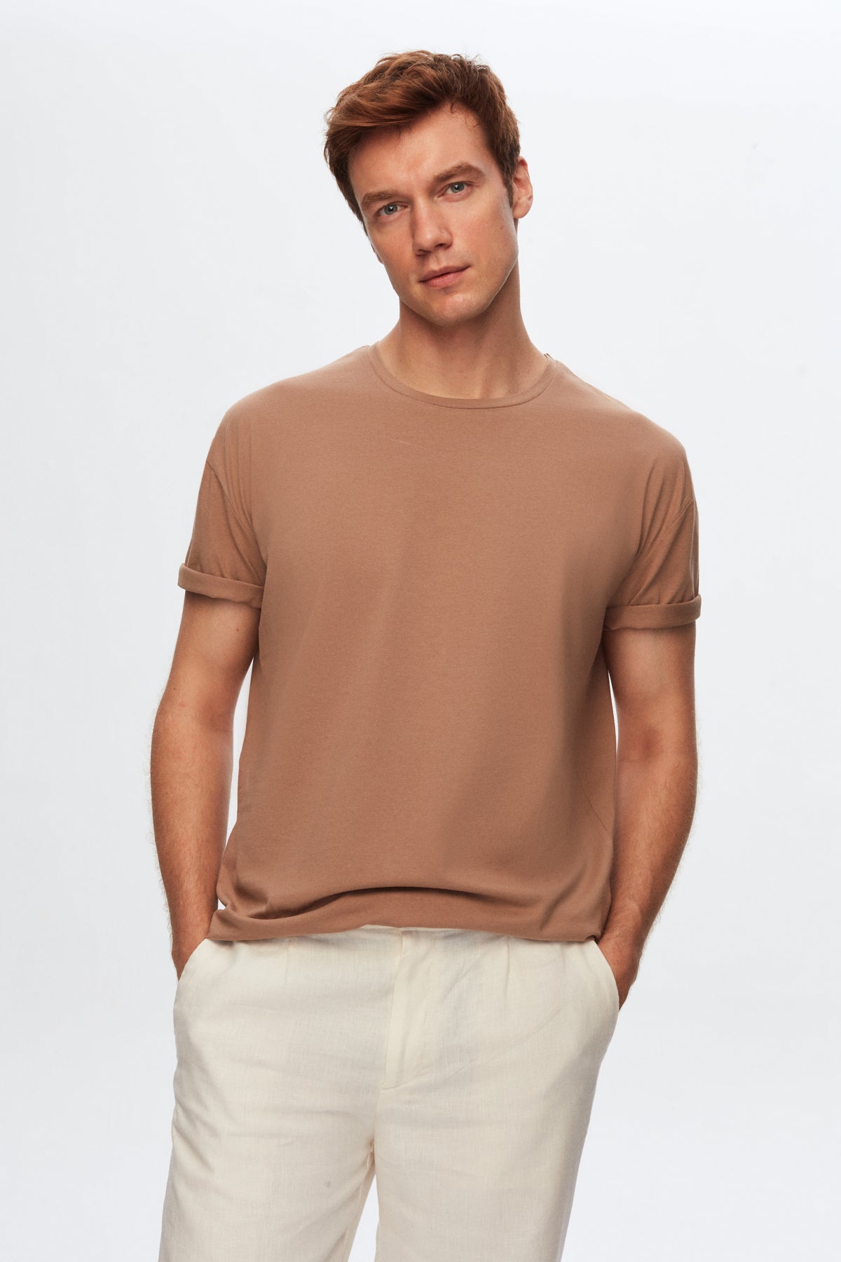 Ds Damat Comfort 100% Cotton T-Shirt - Taupe