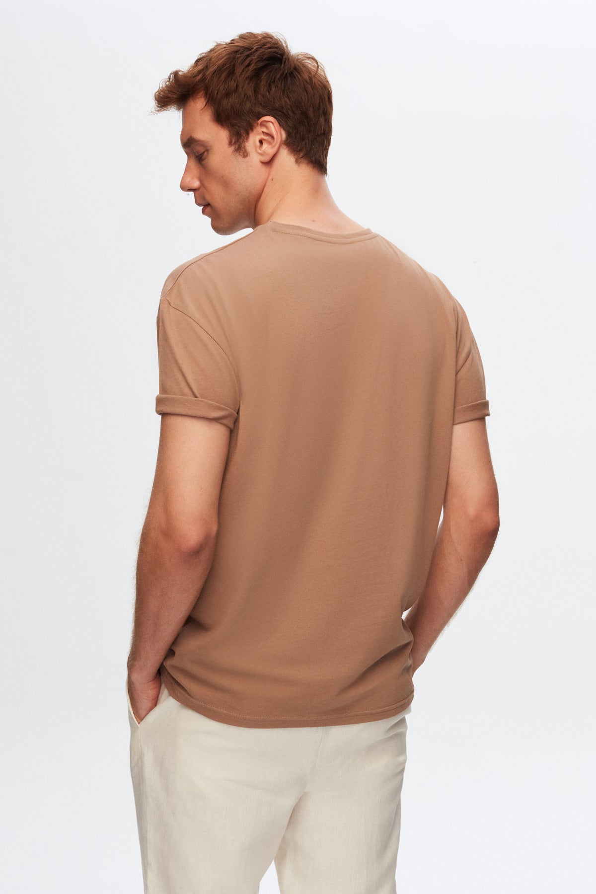 Ds Damat Comfort 100% Cotton T-Shirt - Taupe