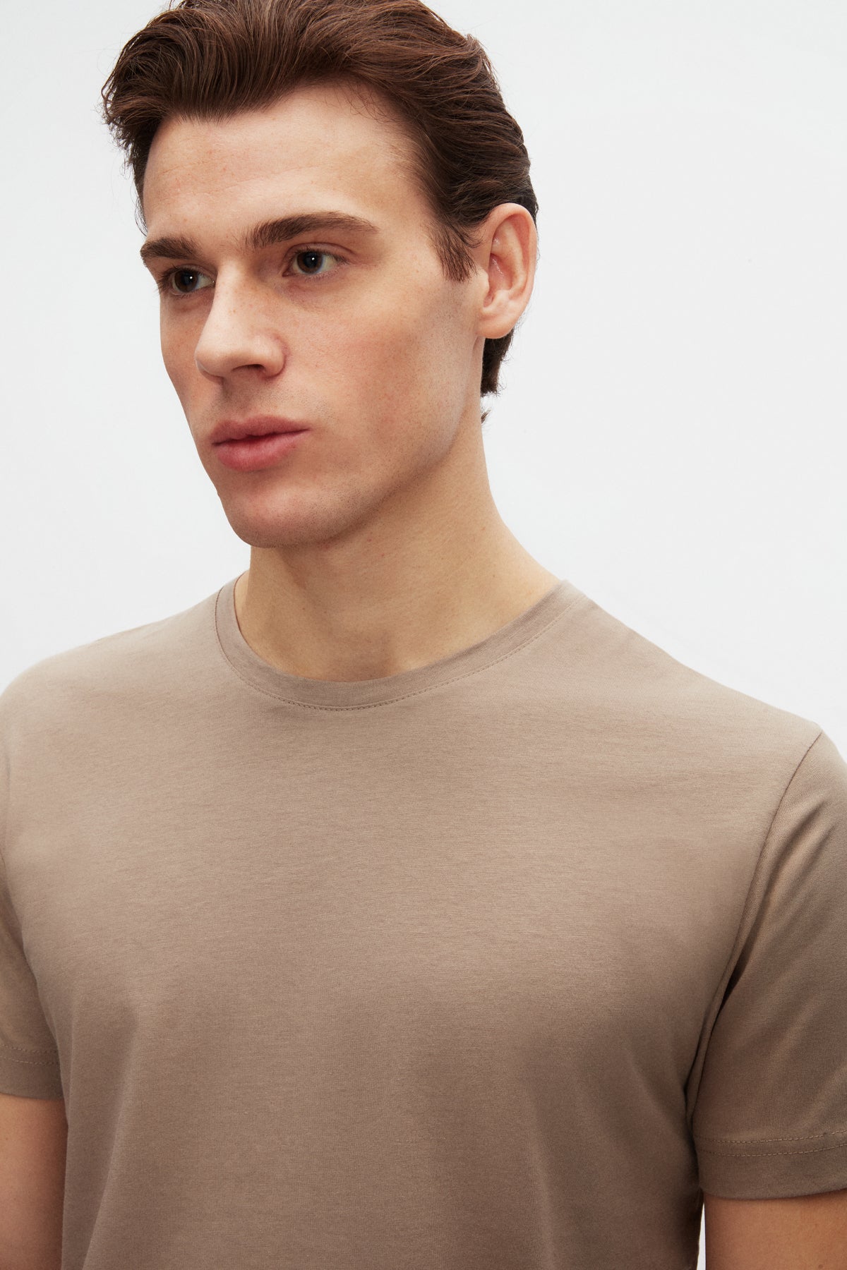 Ds Damat Comfort 100% Cotton T-Shirt - Taupe