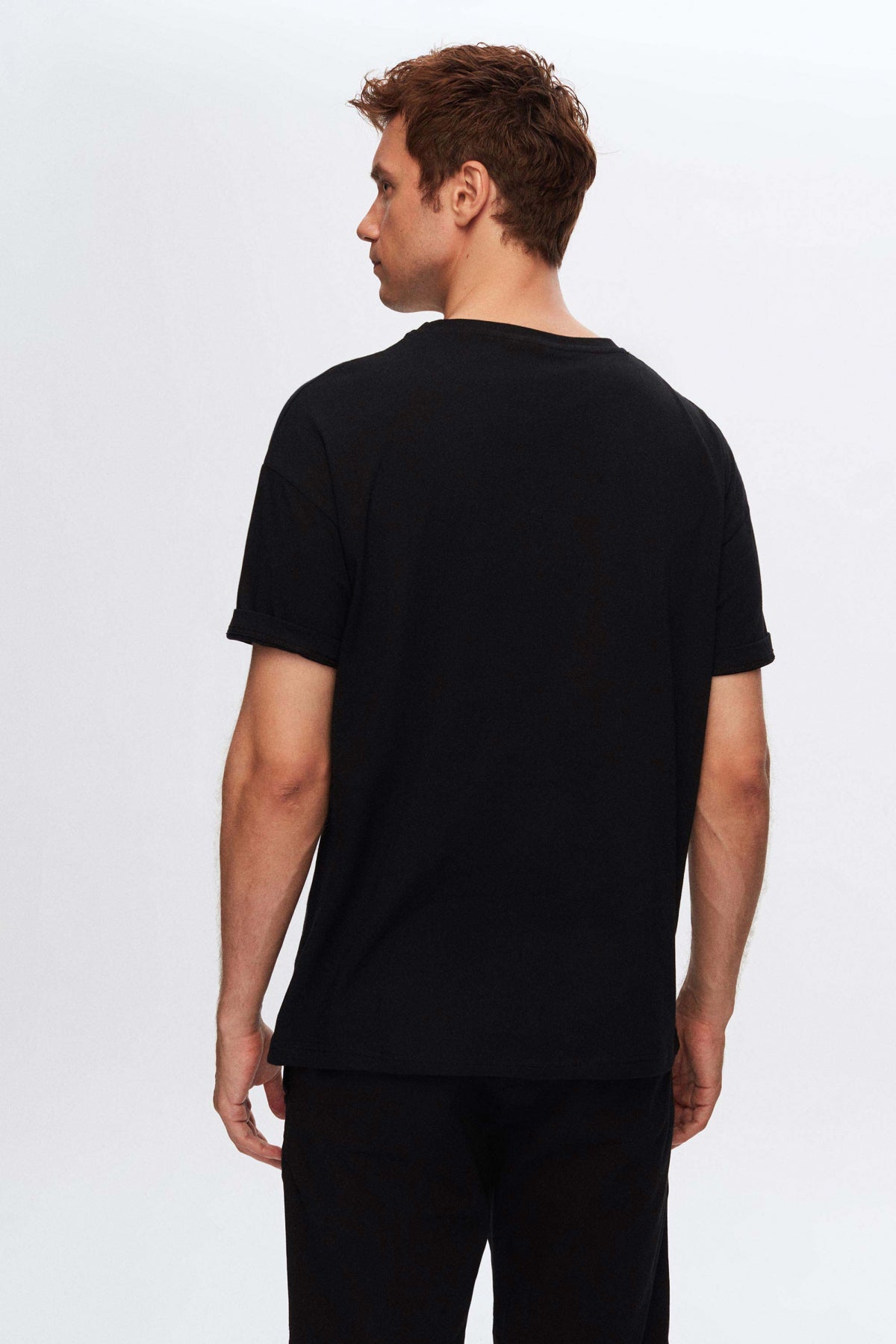 Ds Damat Comfort 3-Pack Loose Fit 100% Cotton T-Shirt - Black