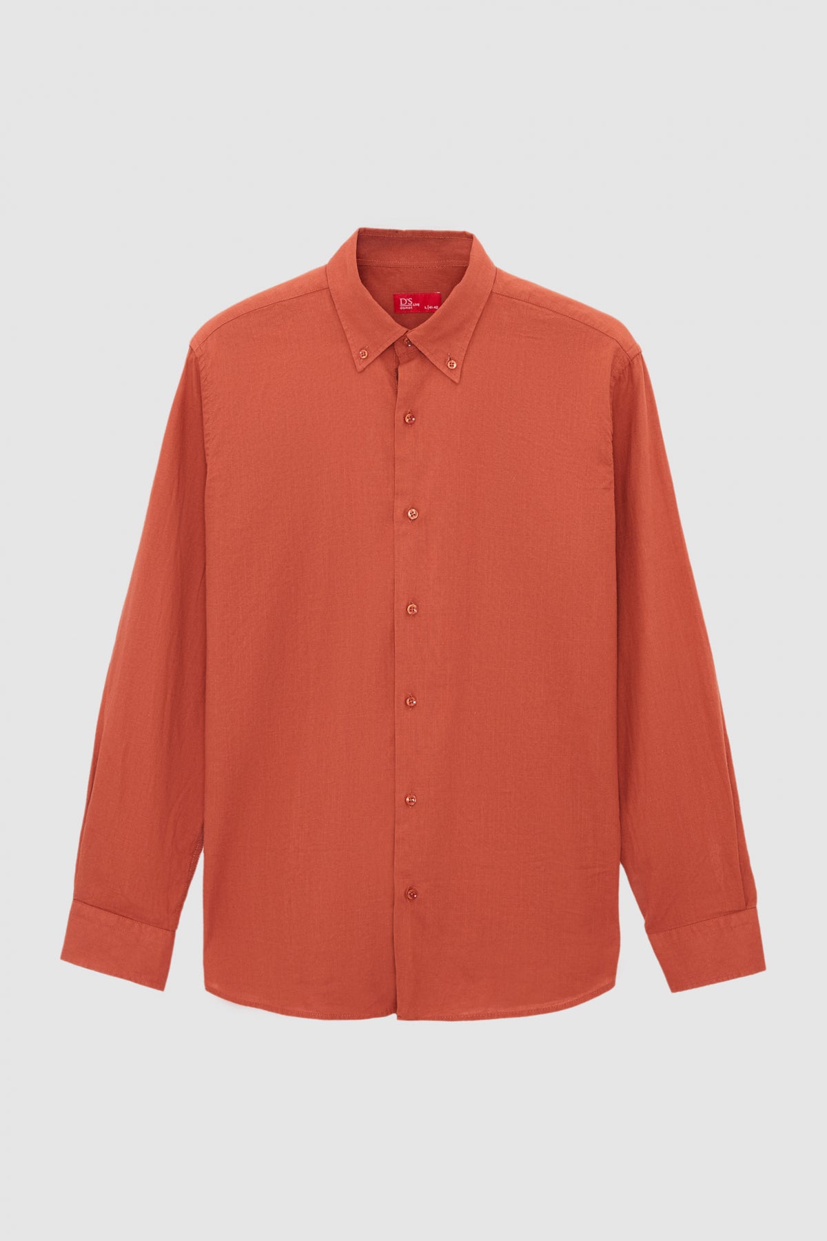 Ds Damat Comfort Button-Down Relaxed Fit Linen-Look 100% Cotton Shirt - Off White