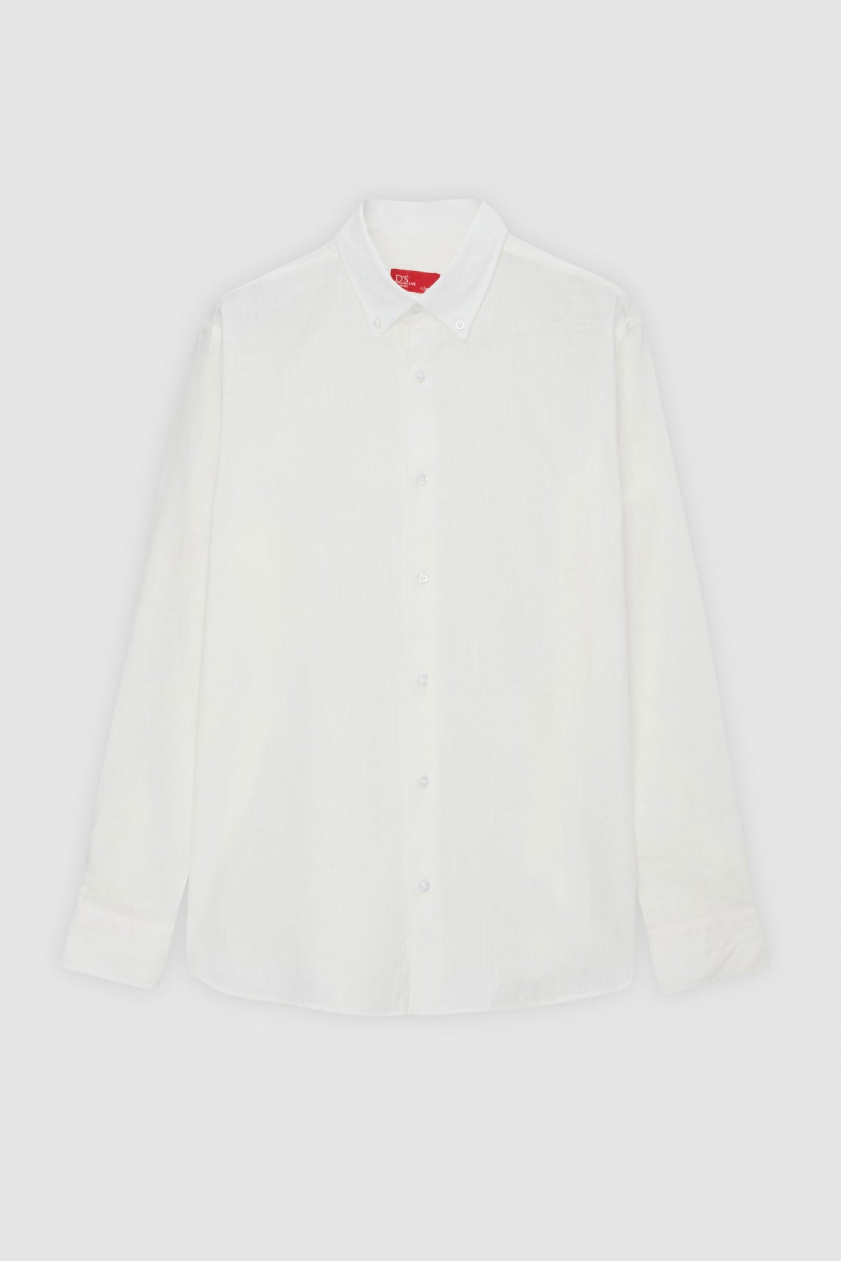 Ds Damat Comfort Button-Down Relaxed Fit Linen-Look 100% Cotton Shirt - White