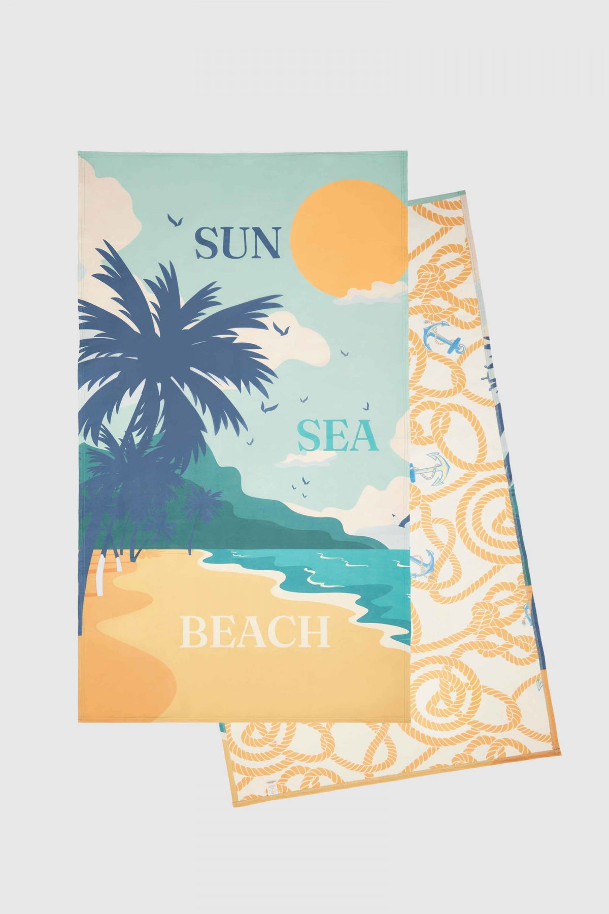 Ds Damat Microfiber 85x150 cm Beach Towel Shorts Swimwear Set - Orange