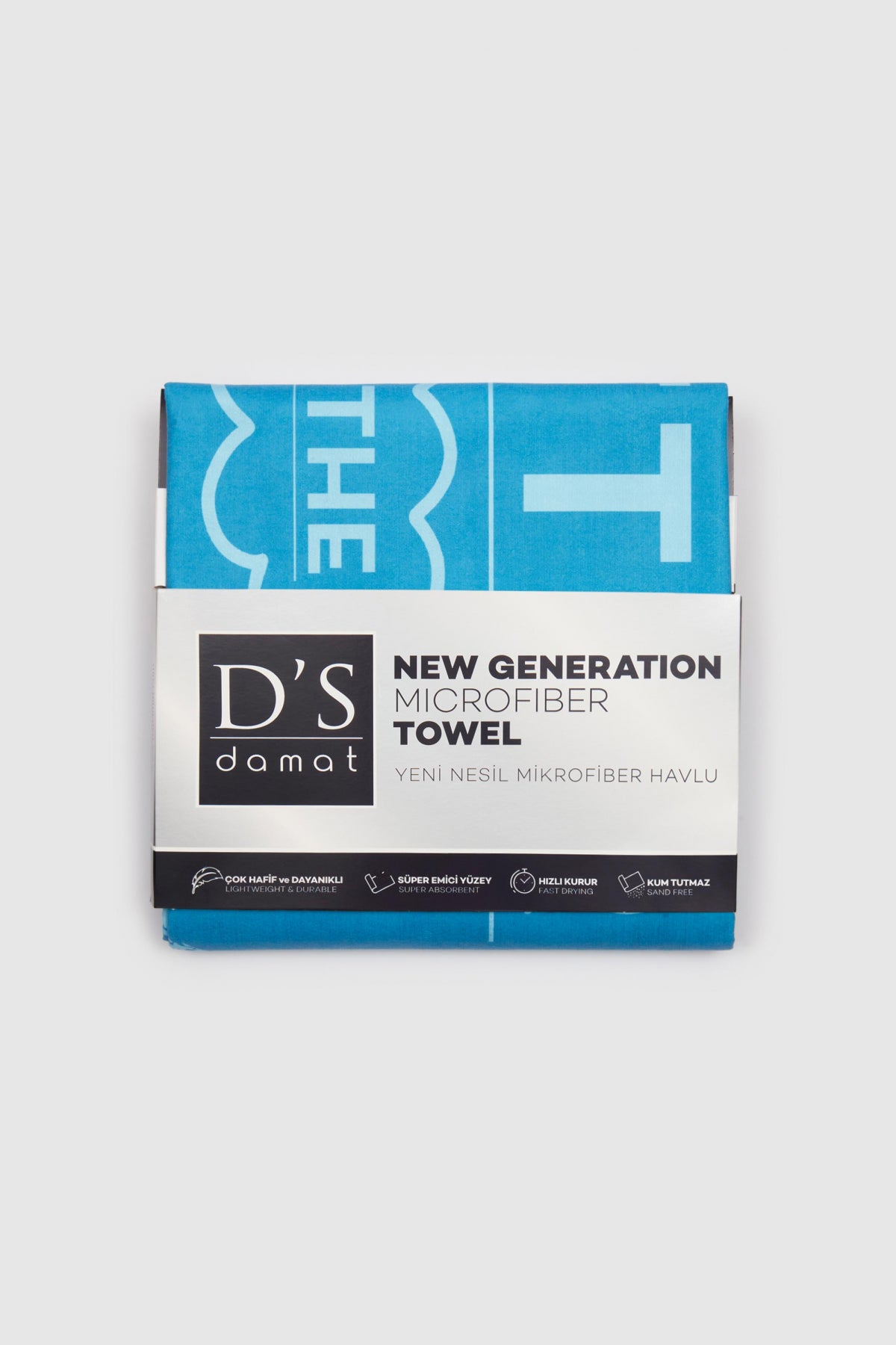 Ds Damat Microfiber 85x150 cm Ultra-Absorbent Sand-Free Beach Towel - Turquoise