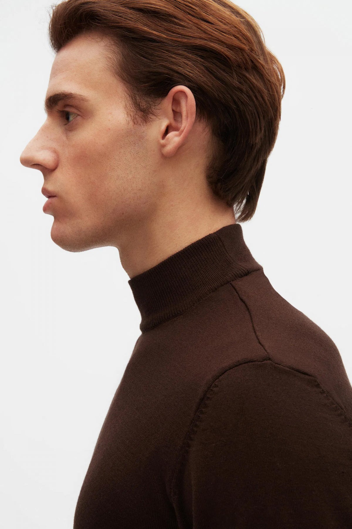 Ds Damat Regular Fit Cotton Blend Half Turtleneck Knit Sweater  - Brown