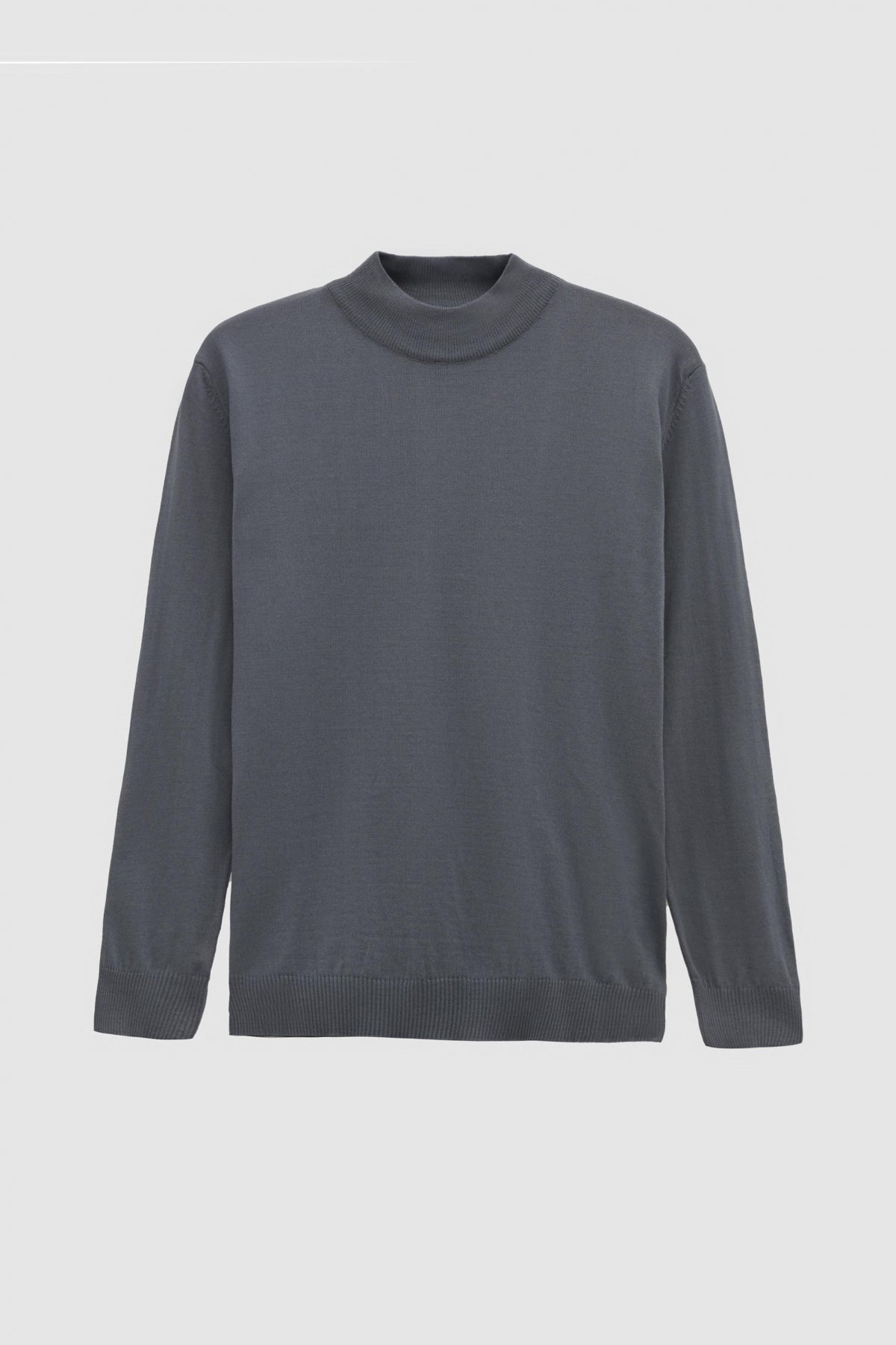 Ds Damat Regular Fit Cotton Blend Half Turtleneck Knit Sweater - Dark Blue