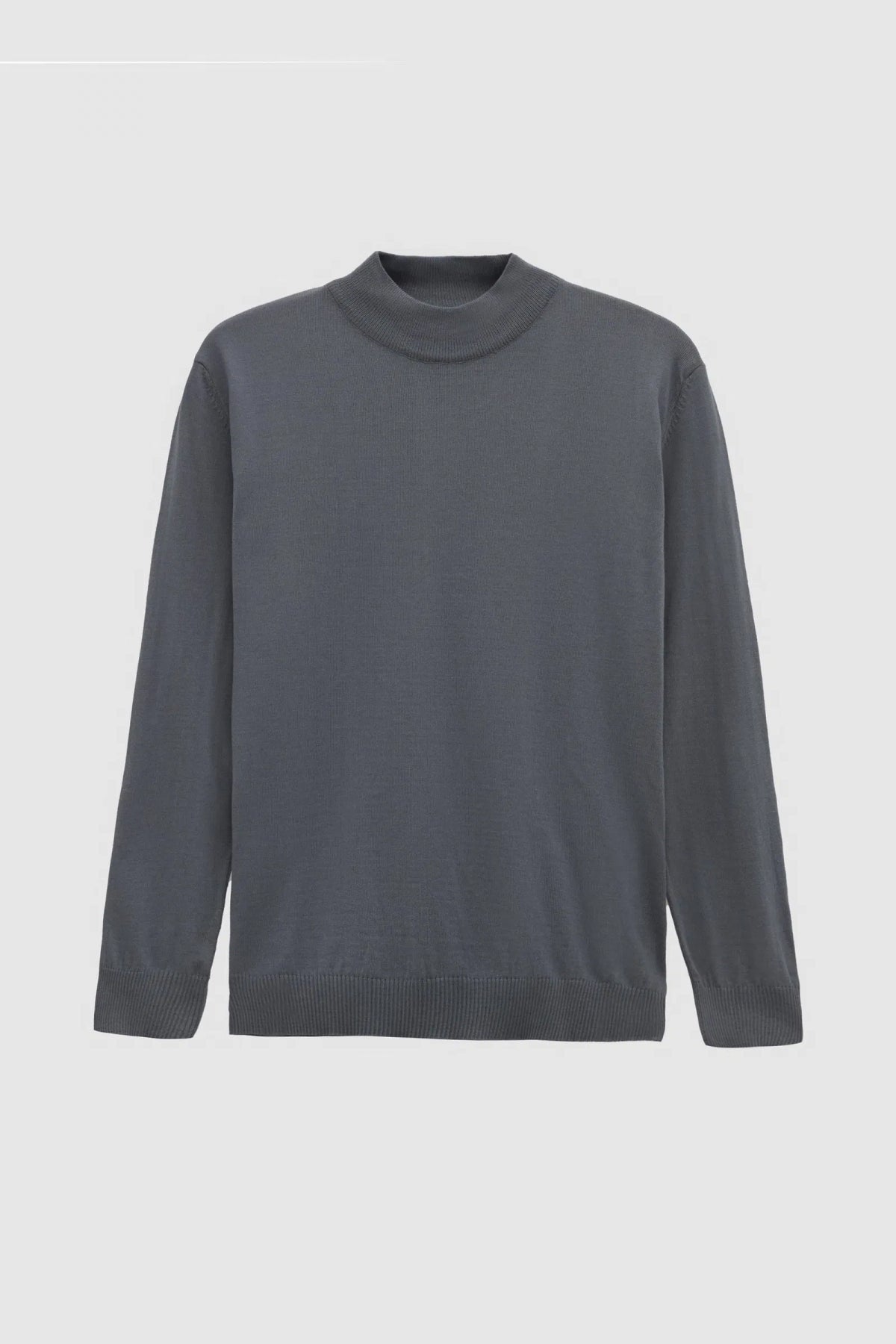 Ds Damat Regular Fit Cotton Blend Half Turtleneck Knit Sweater - Dark Blue