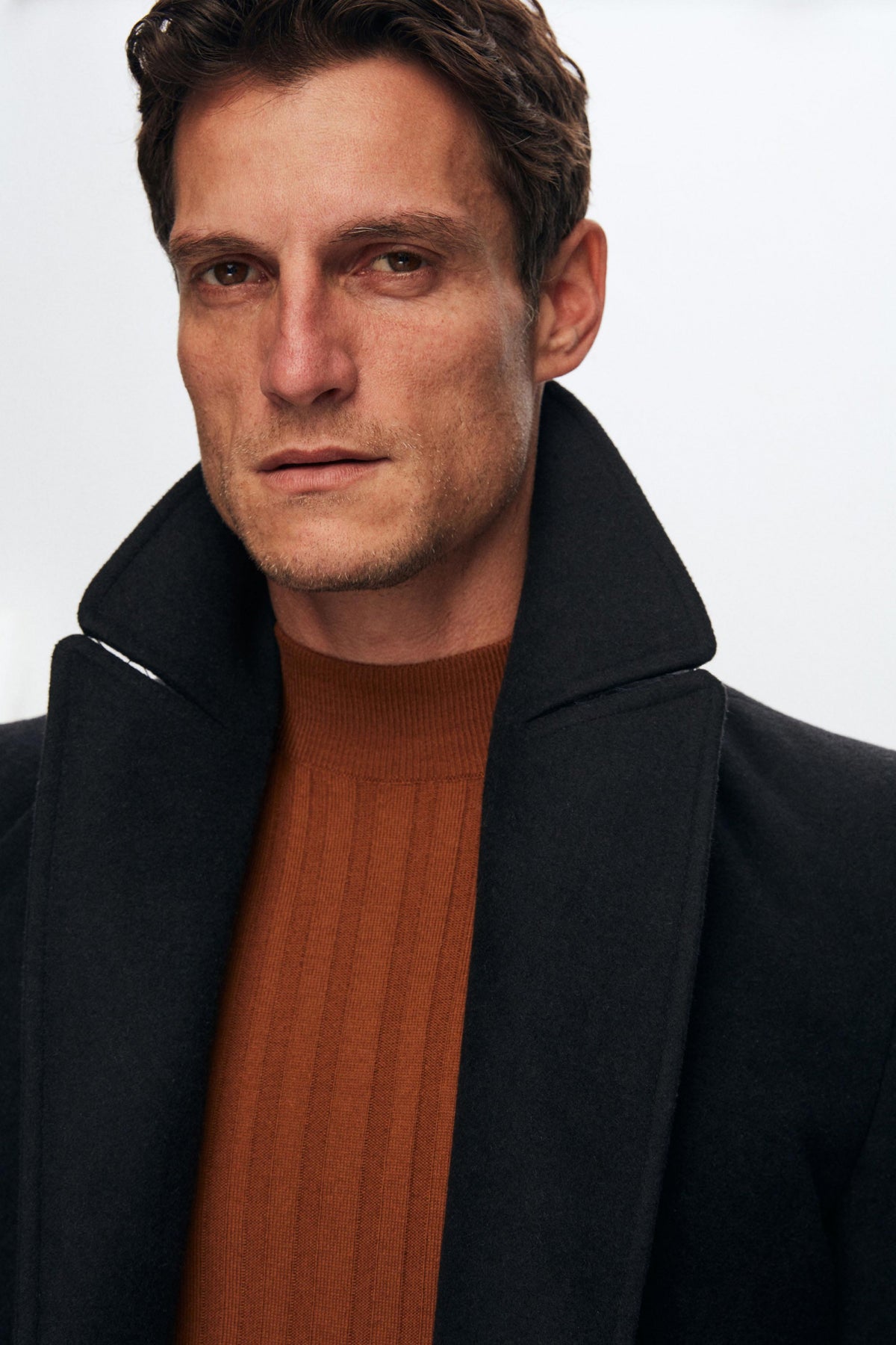 Ds Damat Regular Fit Double-Breasted Sailor Button Detail Wool Coat - Navy Blue