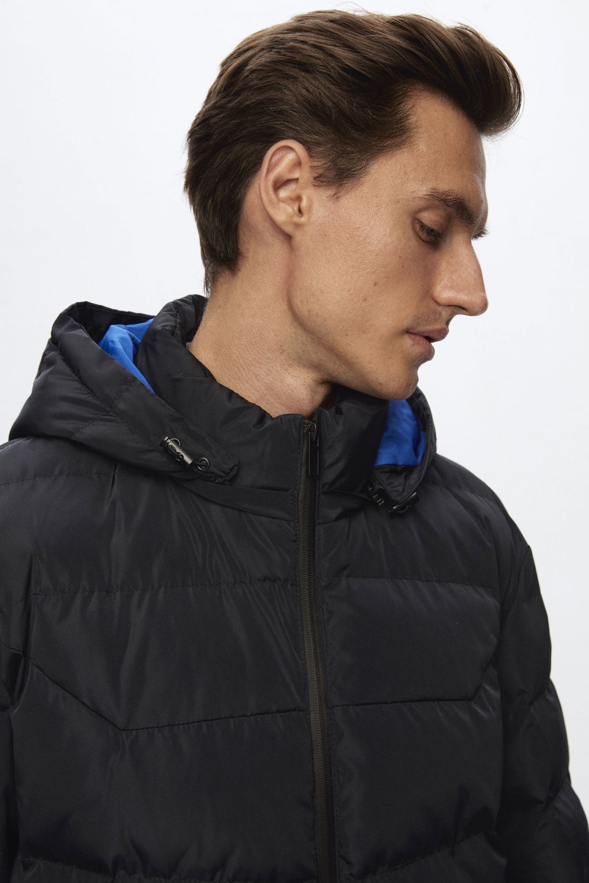 Ds Damat Regular Fit Hooded Puffer Jacket - Navy Blue