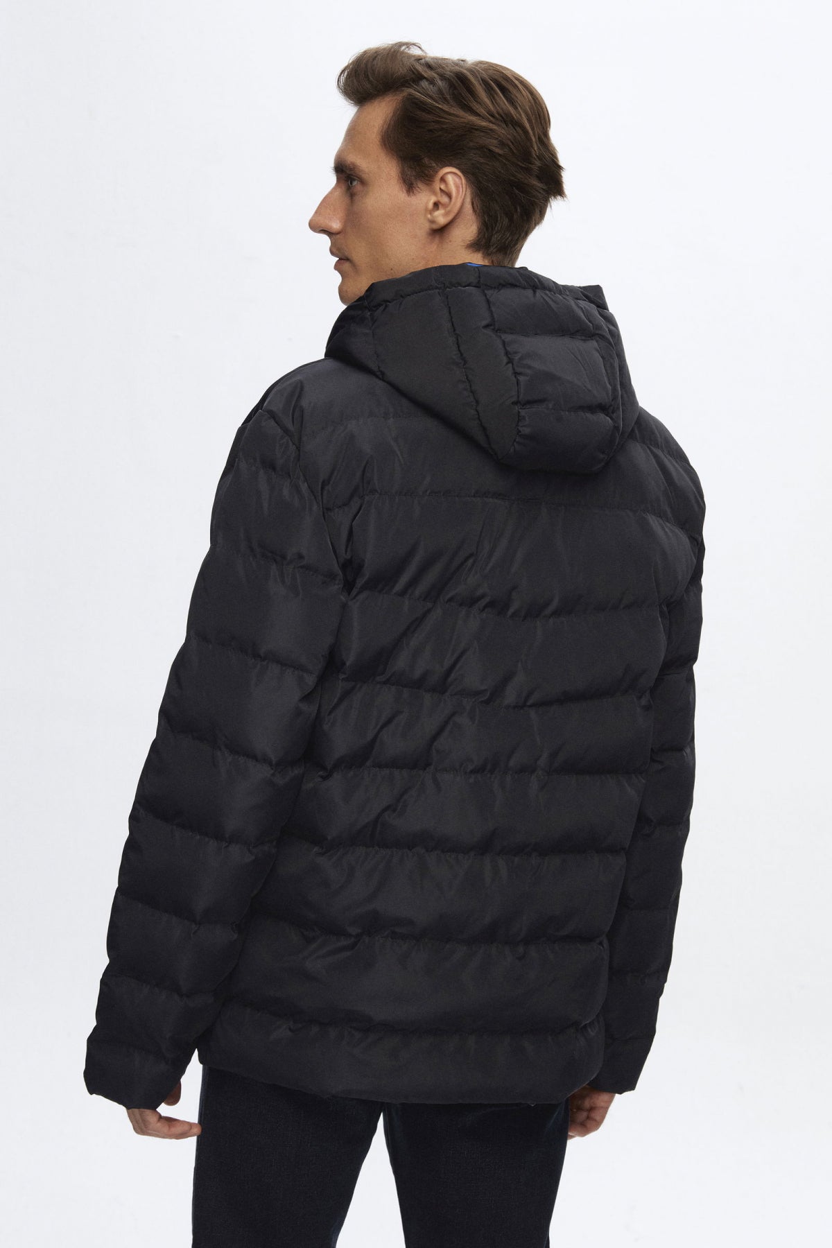Ds Damat Regular Fit Hooded Puffer Jacket - Navy Blue