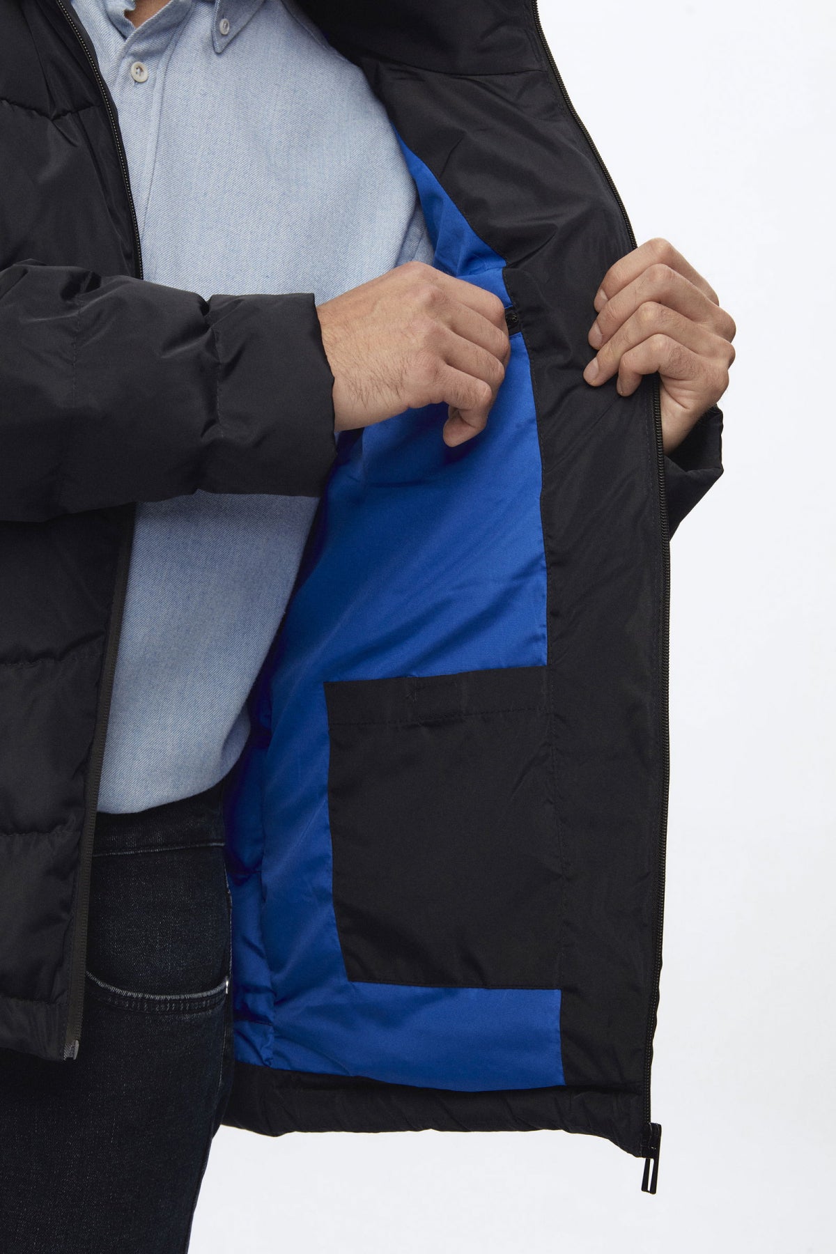 Ds Damat Regular Fit Hooded Puffer Jacket - Navy Blue