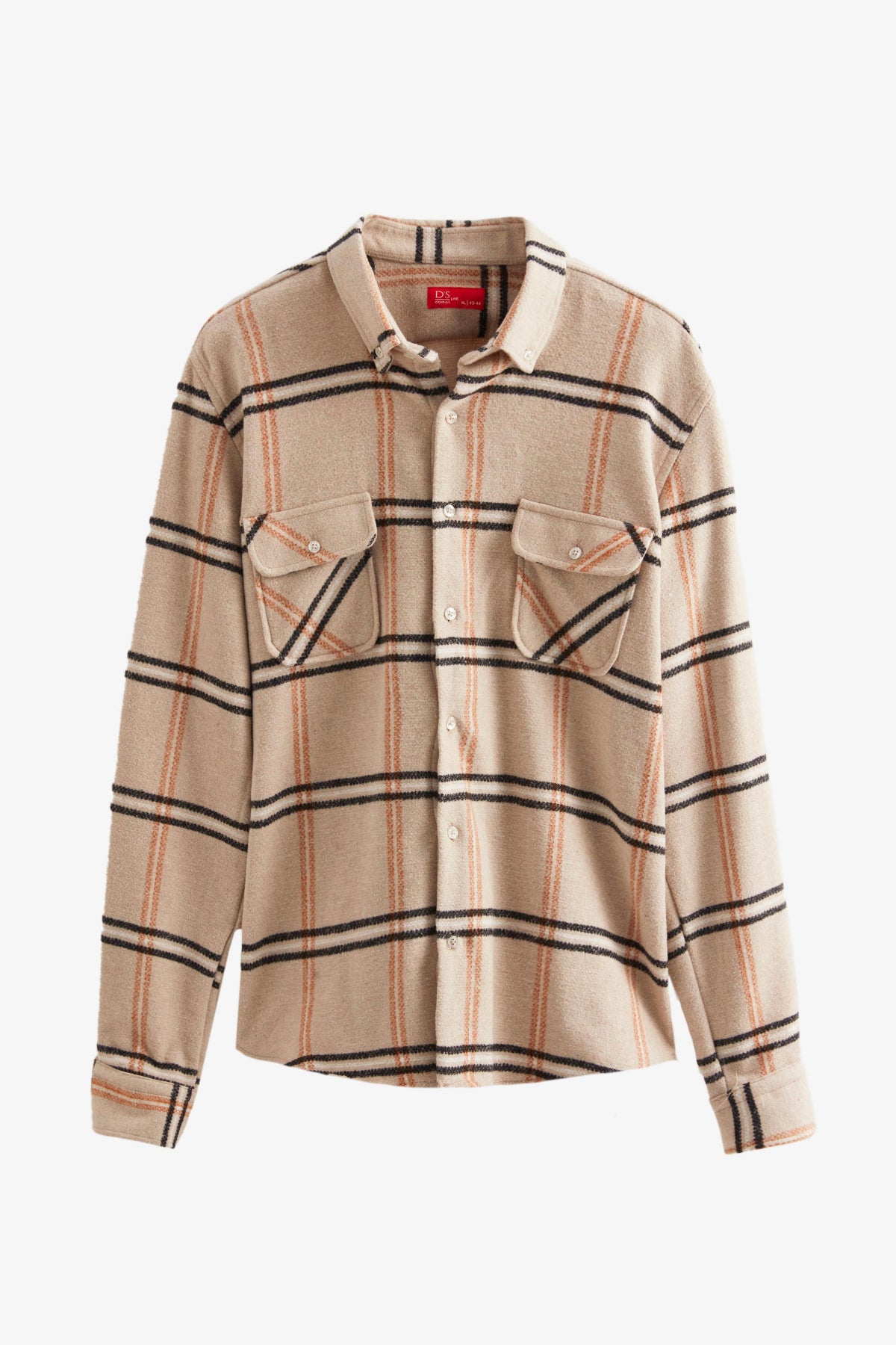 Ds Damat Regular Fit Plaid Lumberjack Shirt - Brown