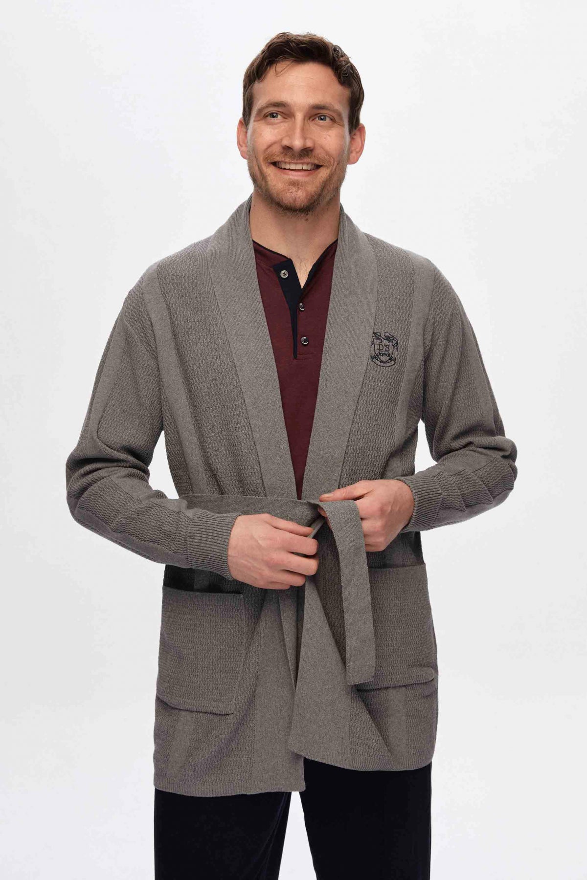 Ds Damat Regular Fit Robe - Gray
