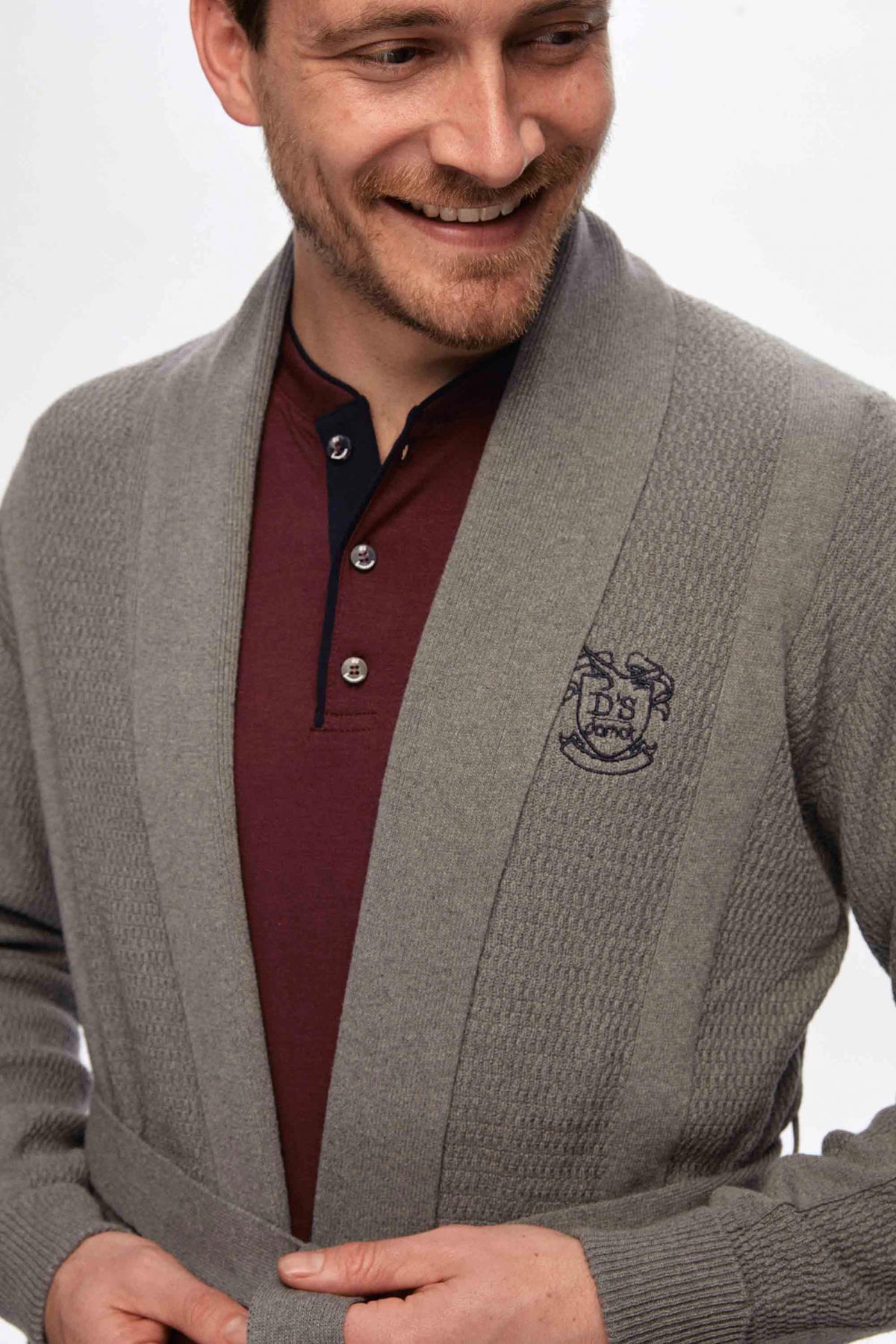 Ds Damat Regular Fit Robe - Gray
