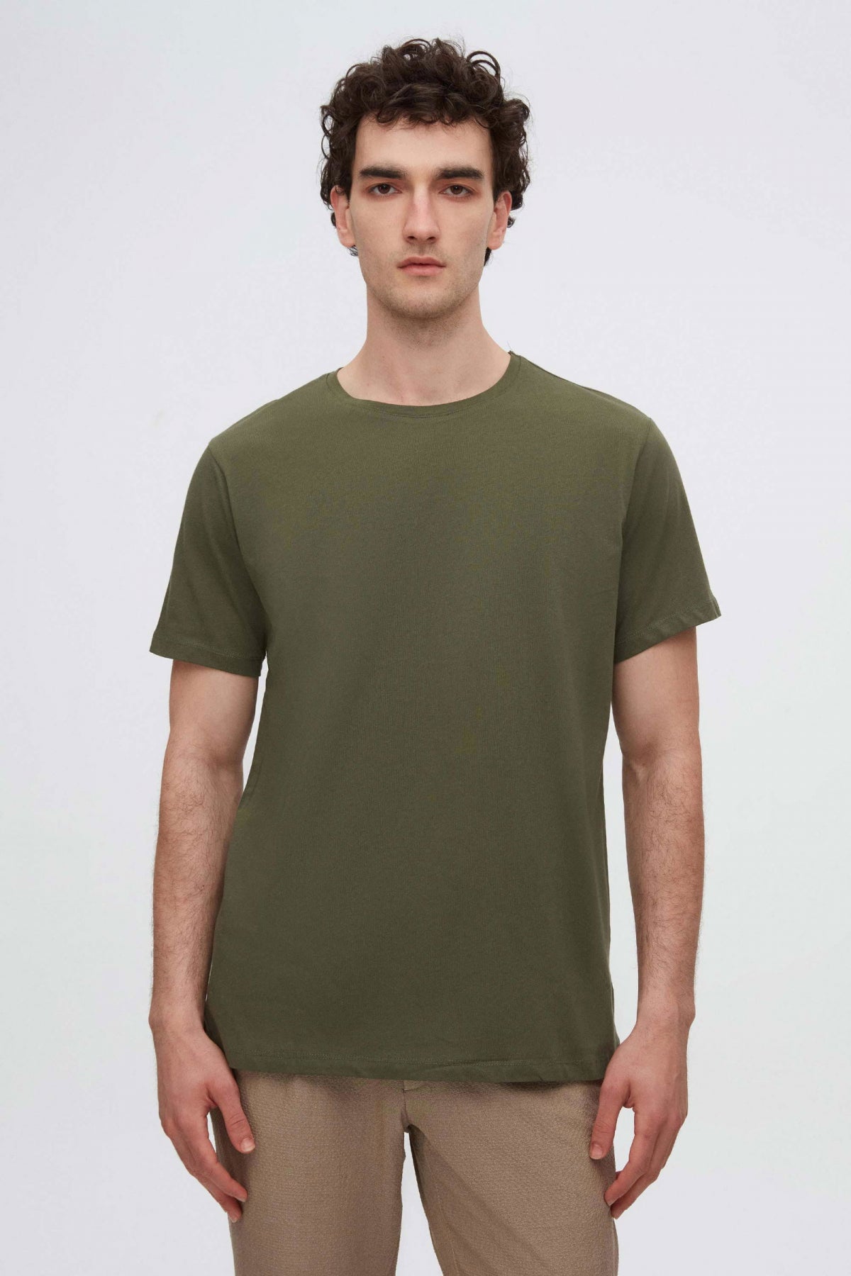Ds Damat Slim Fit 3-Pack T-Shirts - Taupe/Cinnamon/Khaki