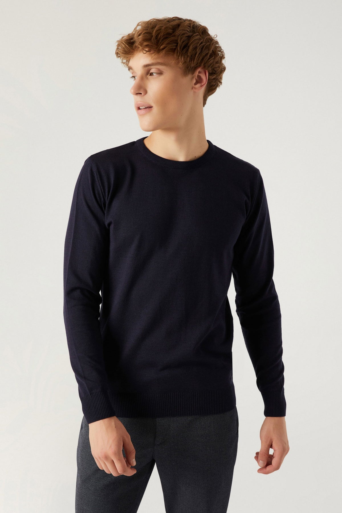 Ds Damat Slim Fit Cotton Blend 2-Pack Crew Neck Sweater and Shirt - Blue