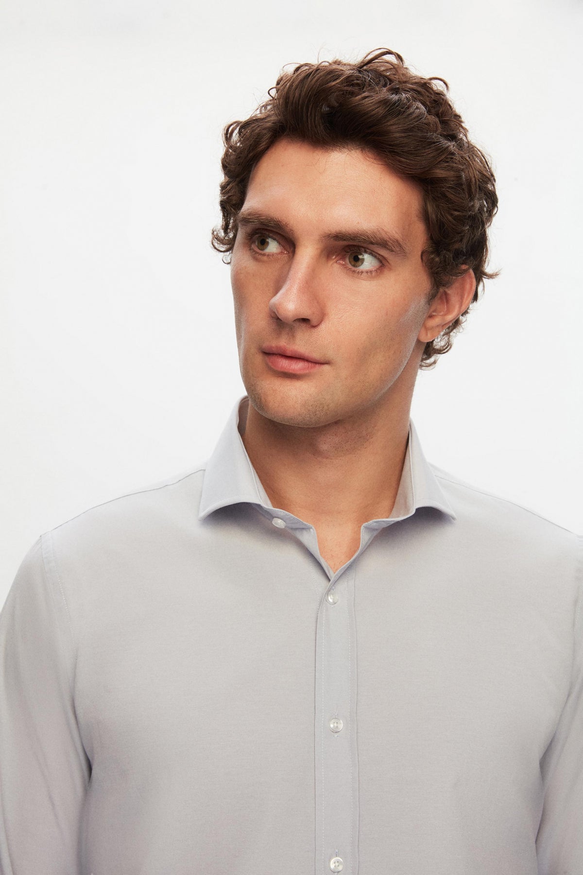 Ds Damat Slim Fit Cotton Blend 2-Pack V-Neck Sweater and Shirt - Anthracite
