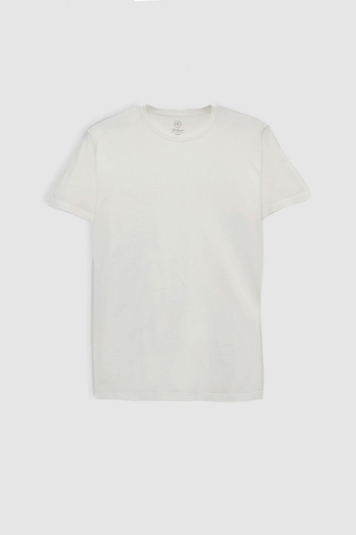 Ds Damat Slim Fit Crew Neck 100% Cotton Breathable T-Shirt - Ecru