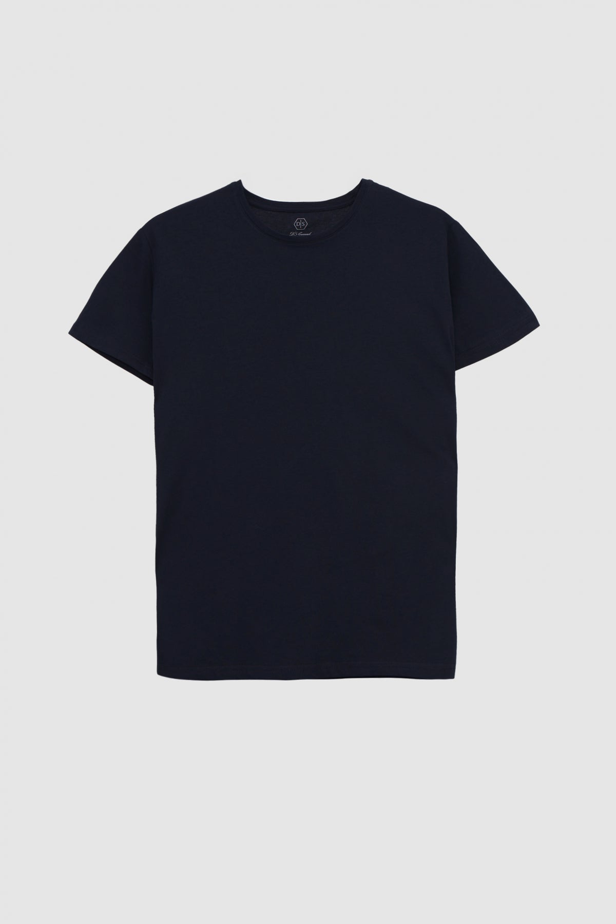 Ds Damat Slim Fit Crew Neck 100% Cotton Breathable T-Shirt - Navy Blue