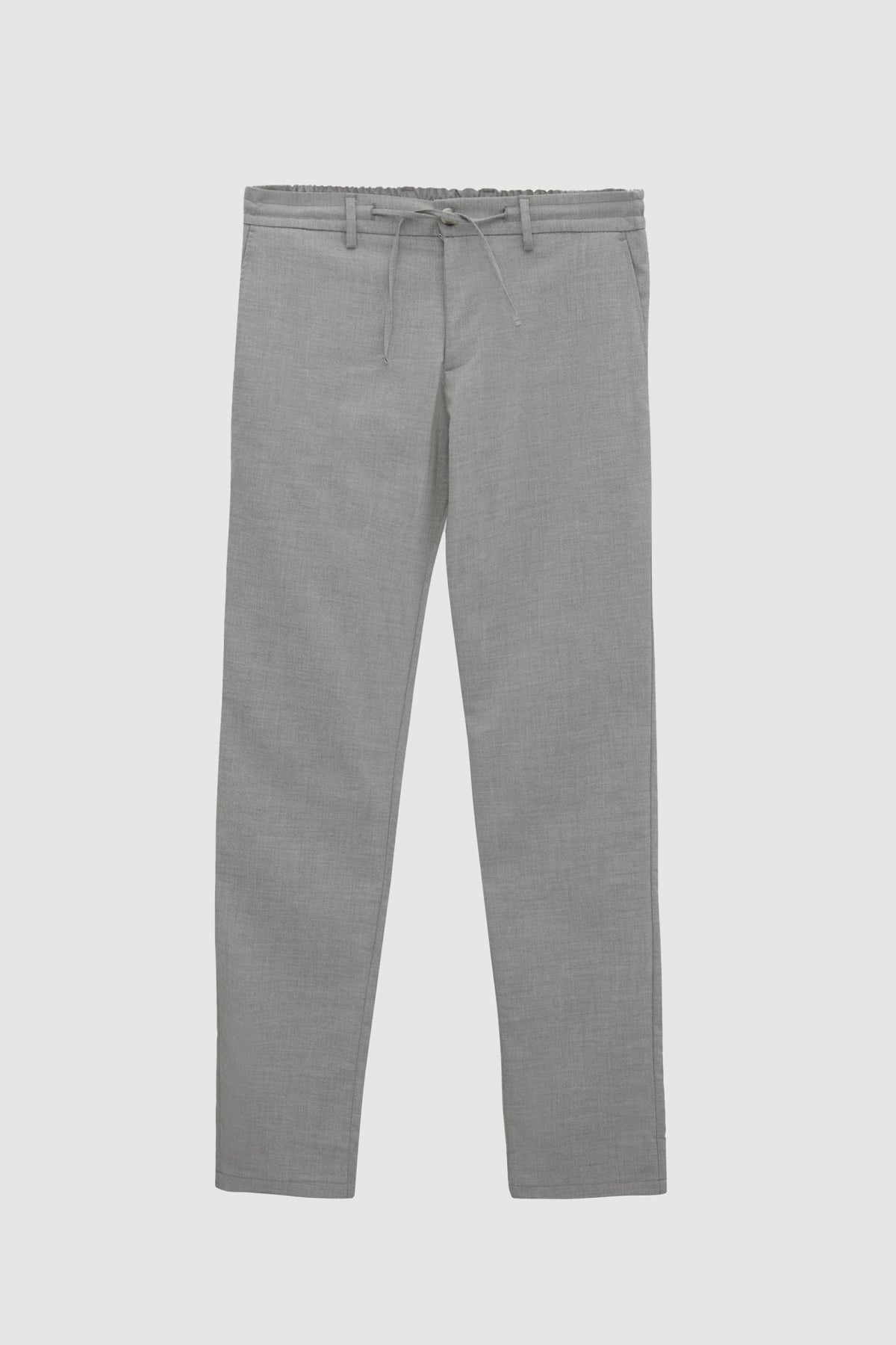 Ds Damat Slim Fit Elastic Waist Drawstring Zippered Stretchable Relaxed Jogger Pants - Gray