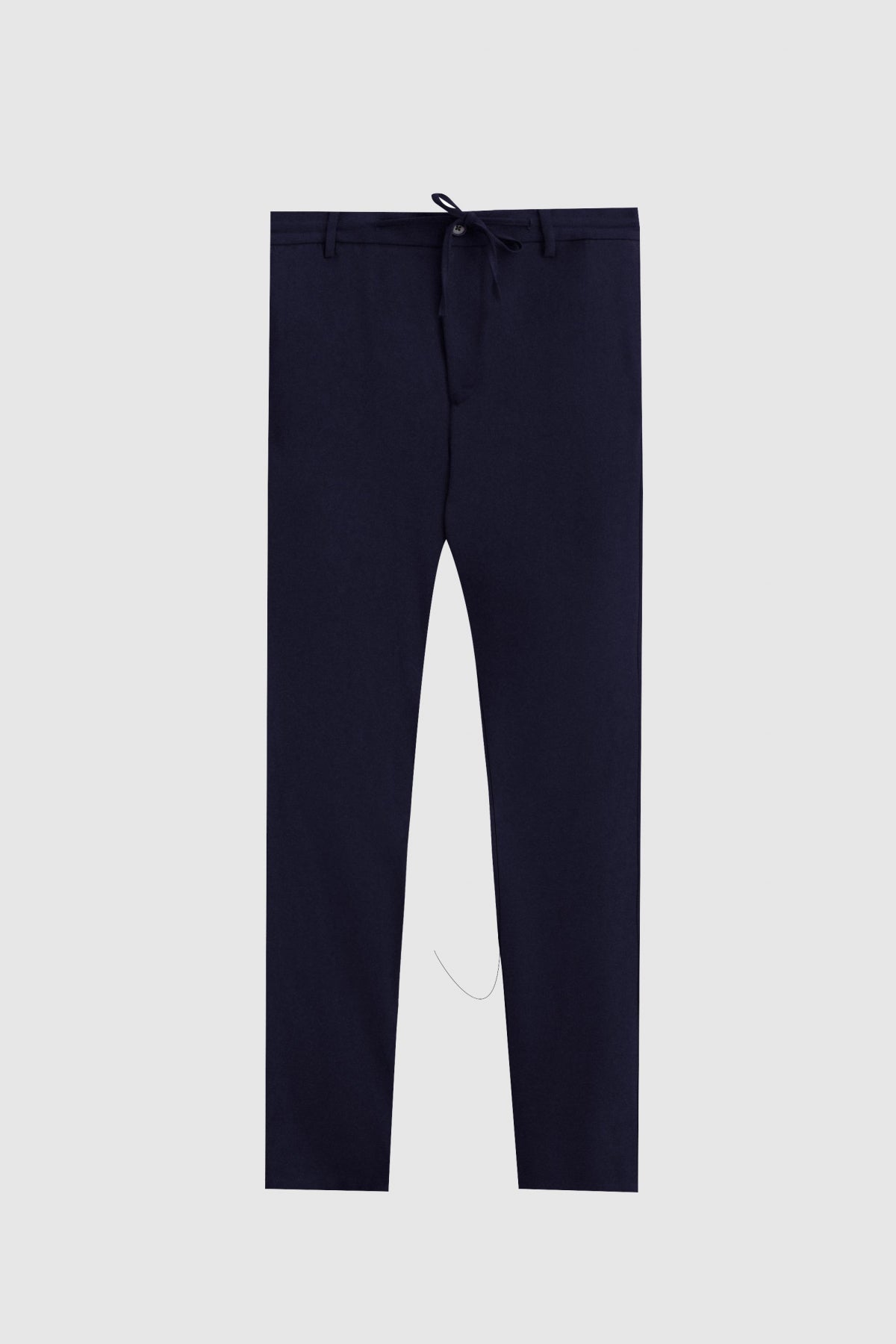 Ds Damat Slim Fit Elastic Waist Drawstring Zippered Stretchable Relaxed Jogger Pants - Navy Blue