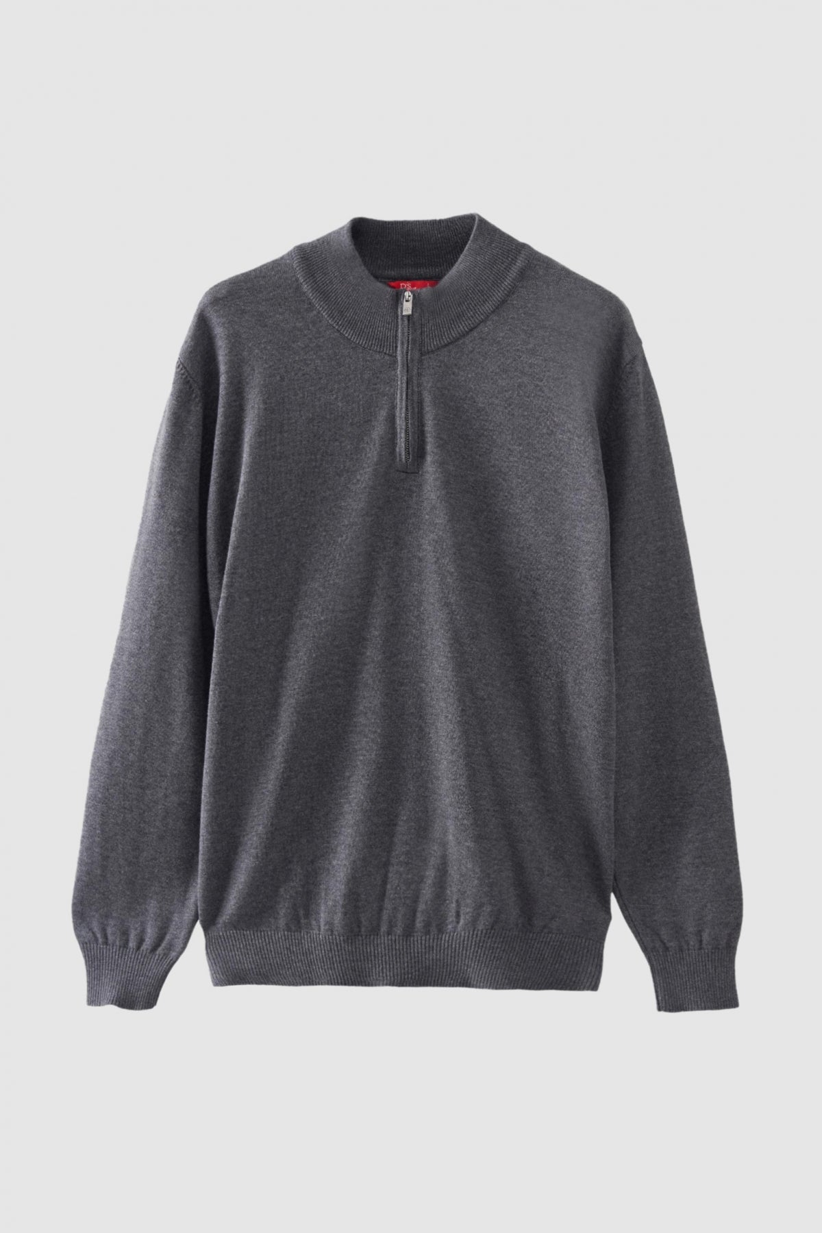 Ds Damat Slim Fit Half-Zip Knit Sweater - Anthracite