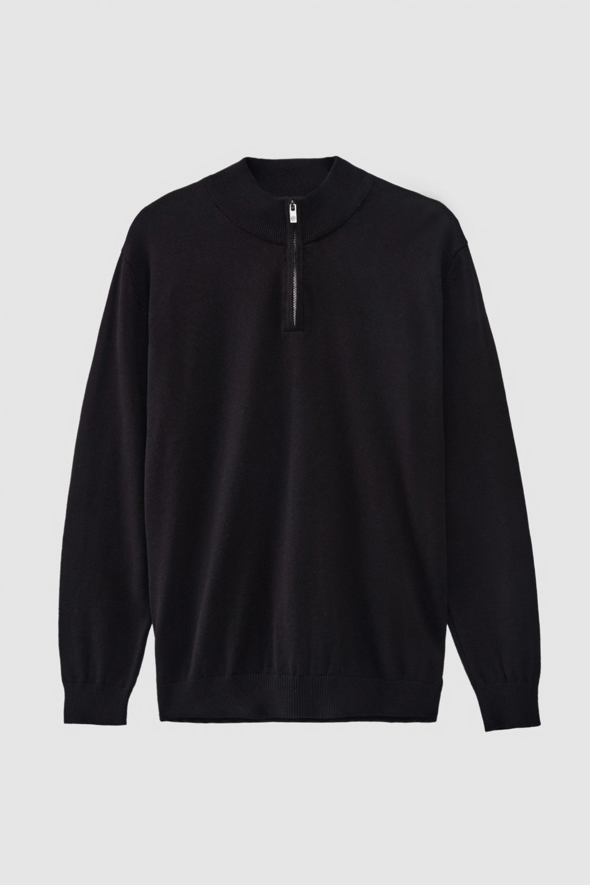 Ds Damat Slim Fit Half-Zip Knit Sweater - Black