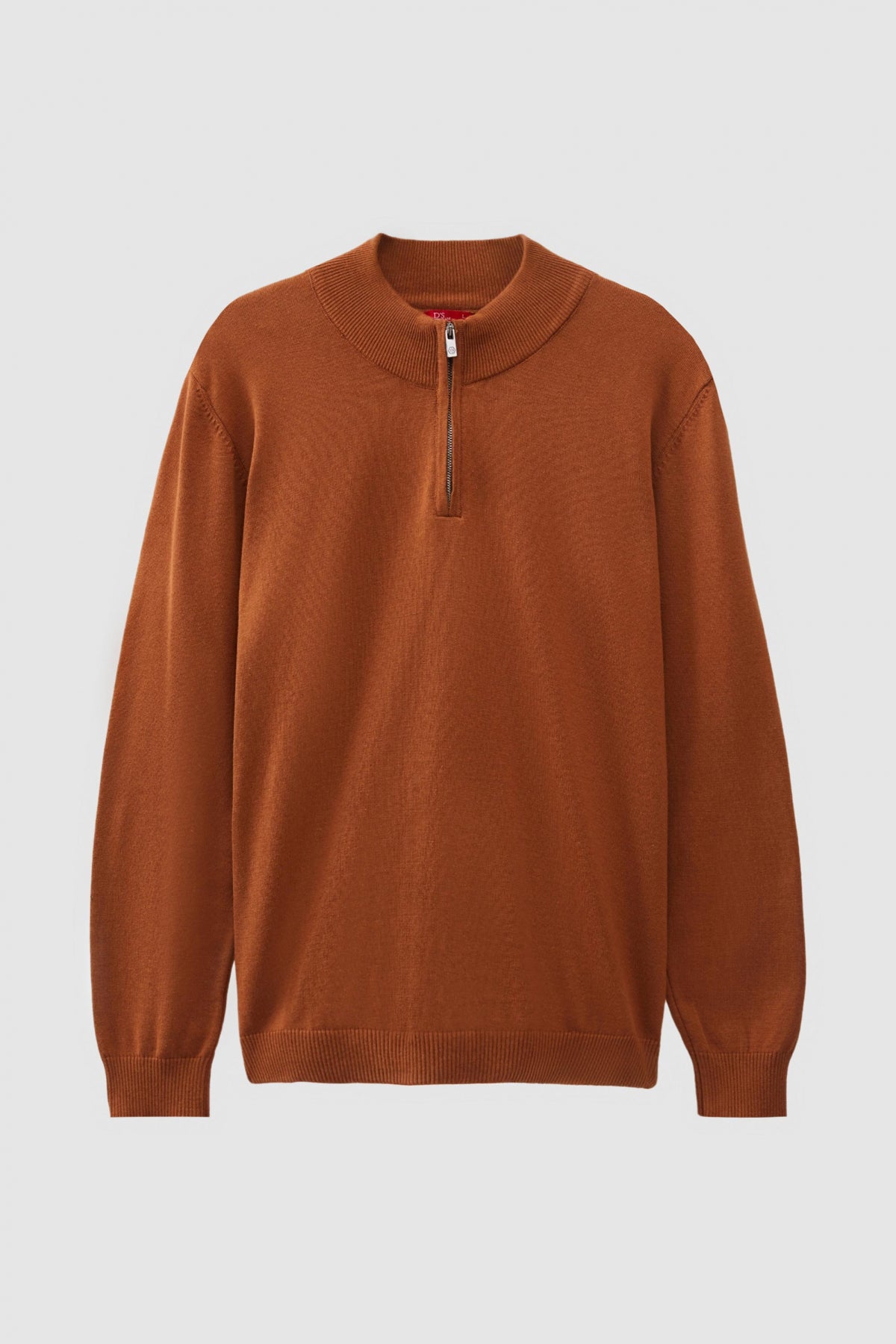 Ds Damat Slim Fit Half-Zip Knit Sweater - Cinnamon