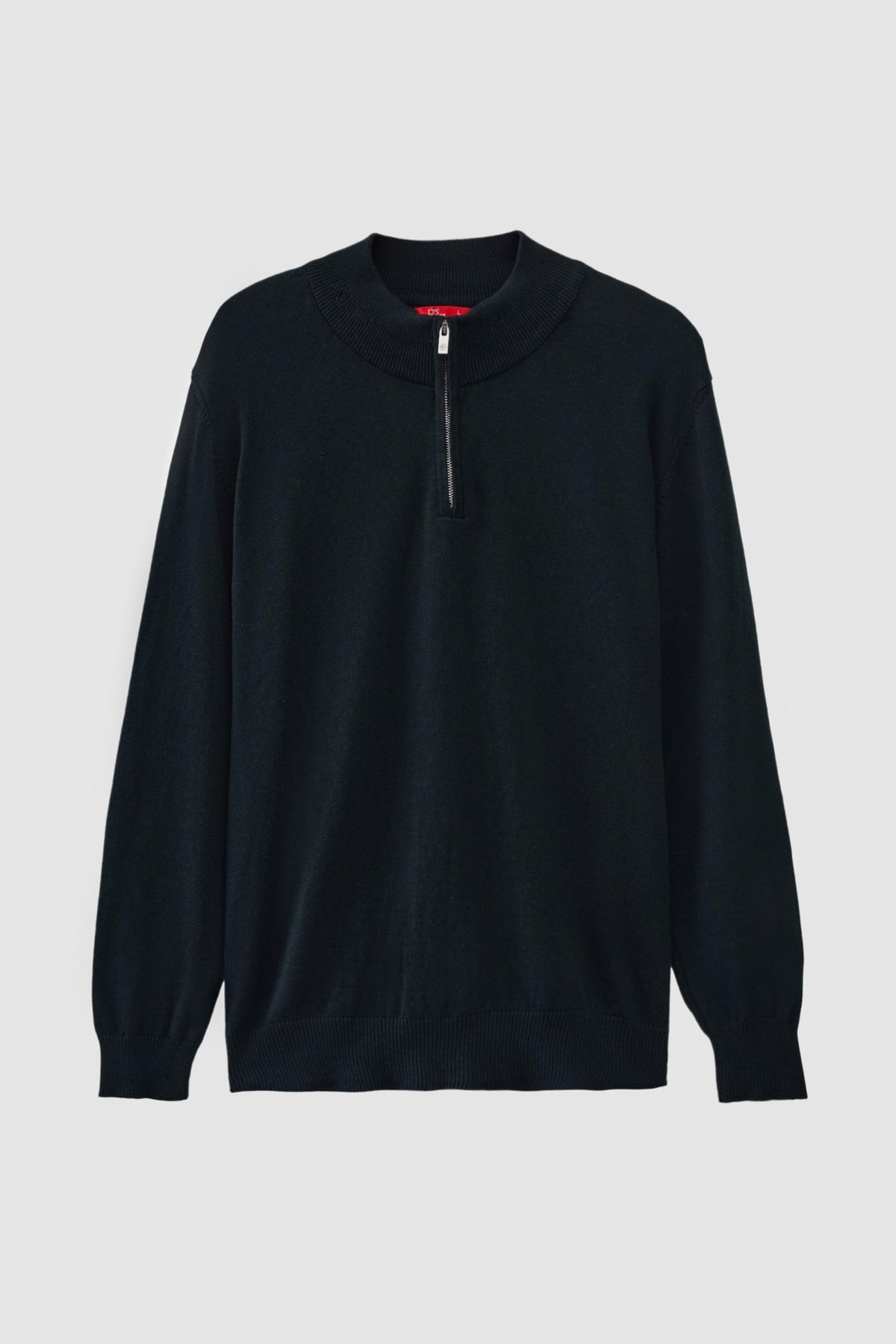 Ds Damat Slim Fit Half-Zip Knit Sweater - Khaki