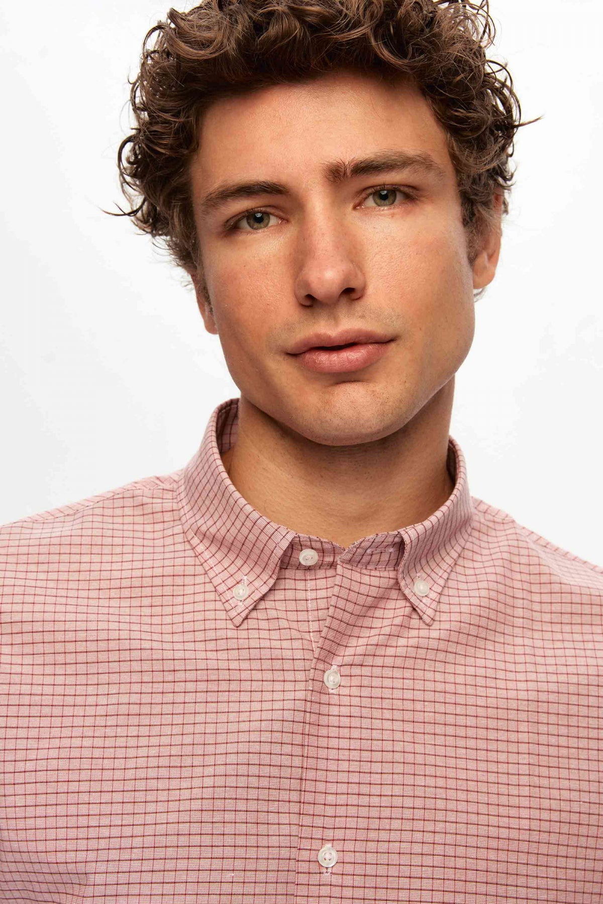 Ds Damat Slim Fit Plaid Shirt - Burgundy