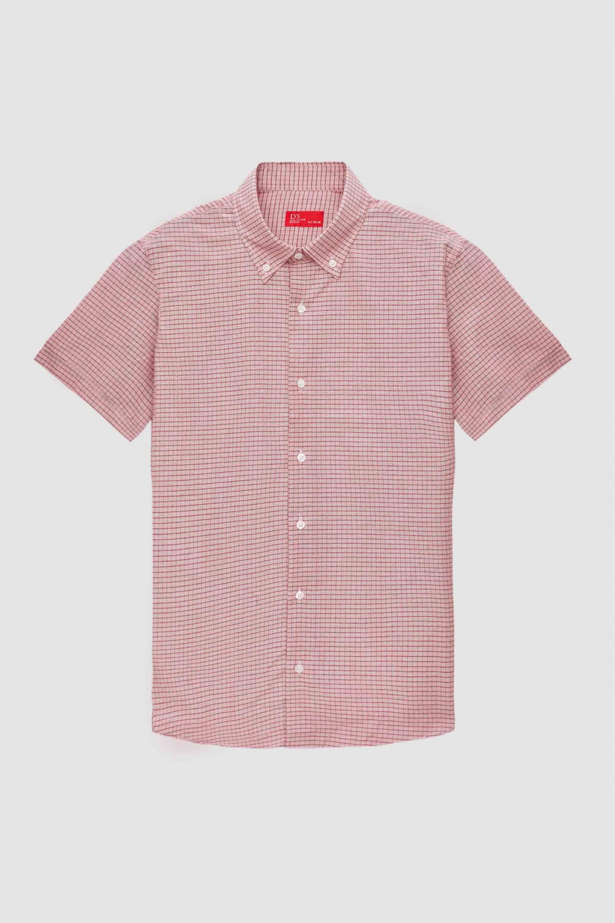 Ds Damat Slim Fit Plaid Shirt - Burgundy