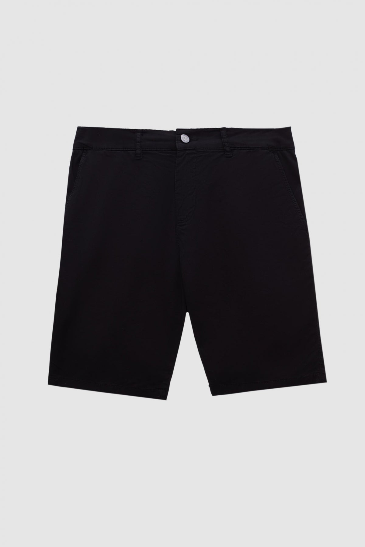 Ds Damat Slim Fit Side Pocket Cotton Chino Shorts - Black