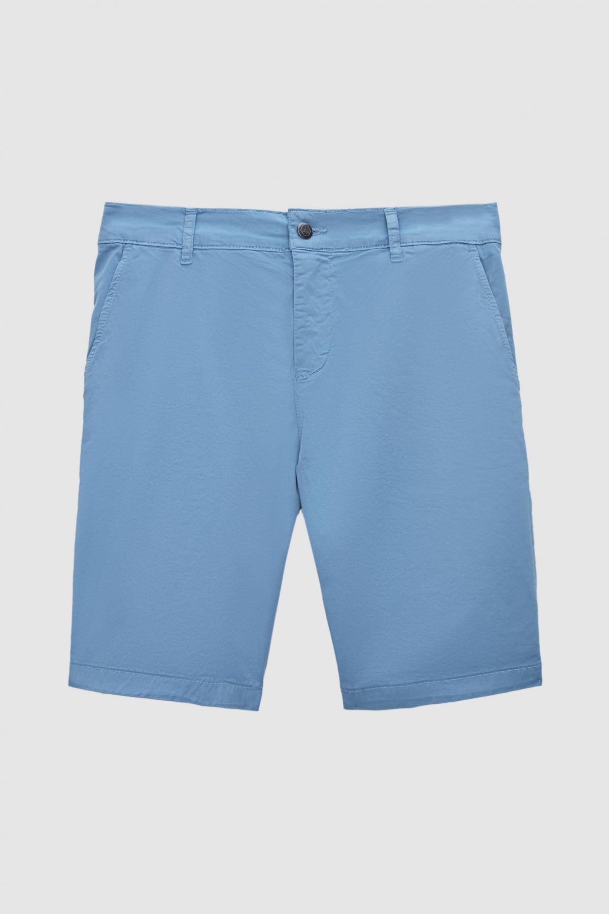 Ds Damat Slim Fit Side Pocket Cotton Chino Shorts - Indigo