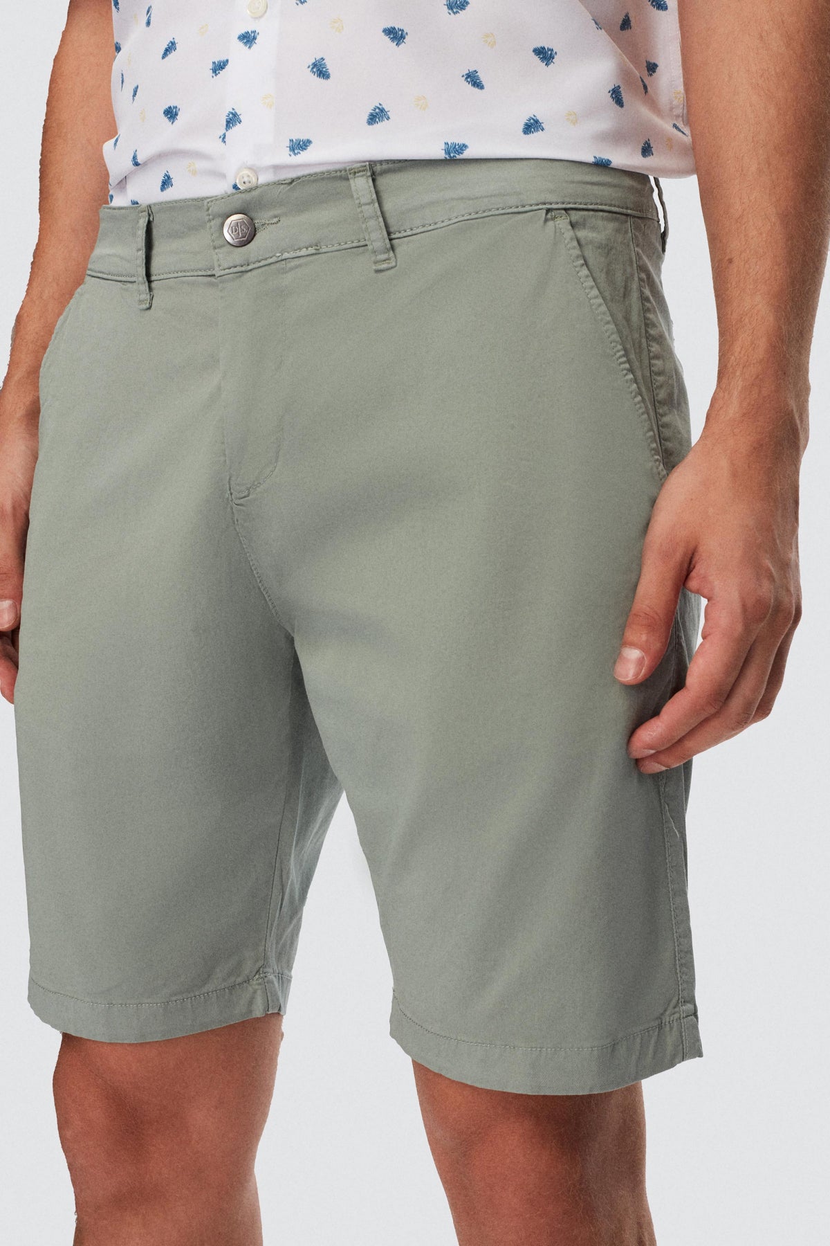 Ds Damat Slim Fit Side Pocket Cotton Chino Shorts - Mint