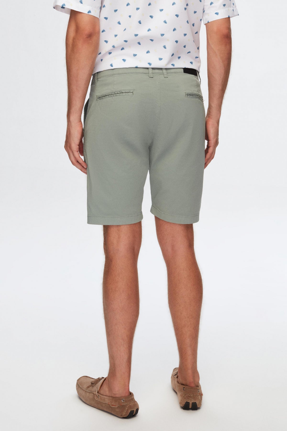 Ds Damat Slim Fit Side Pocket Cotton Chino Shorts - Mint
