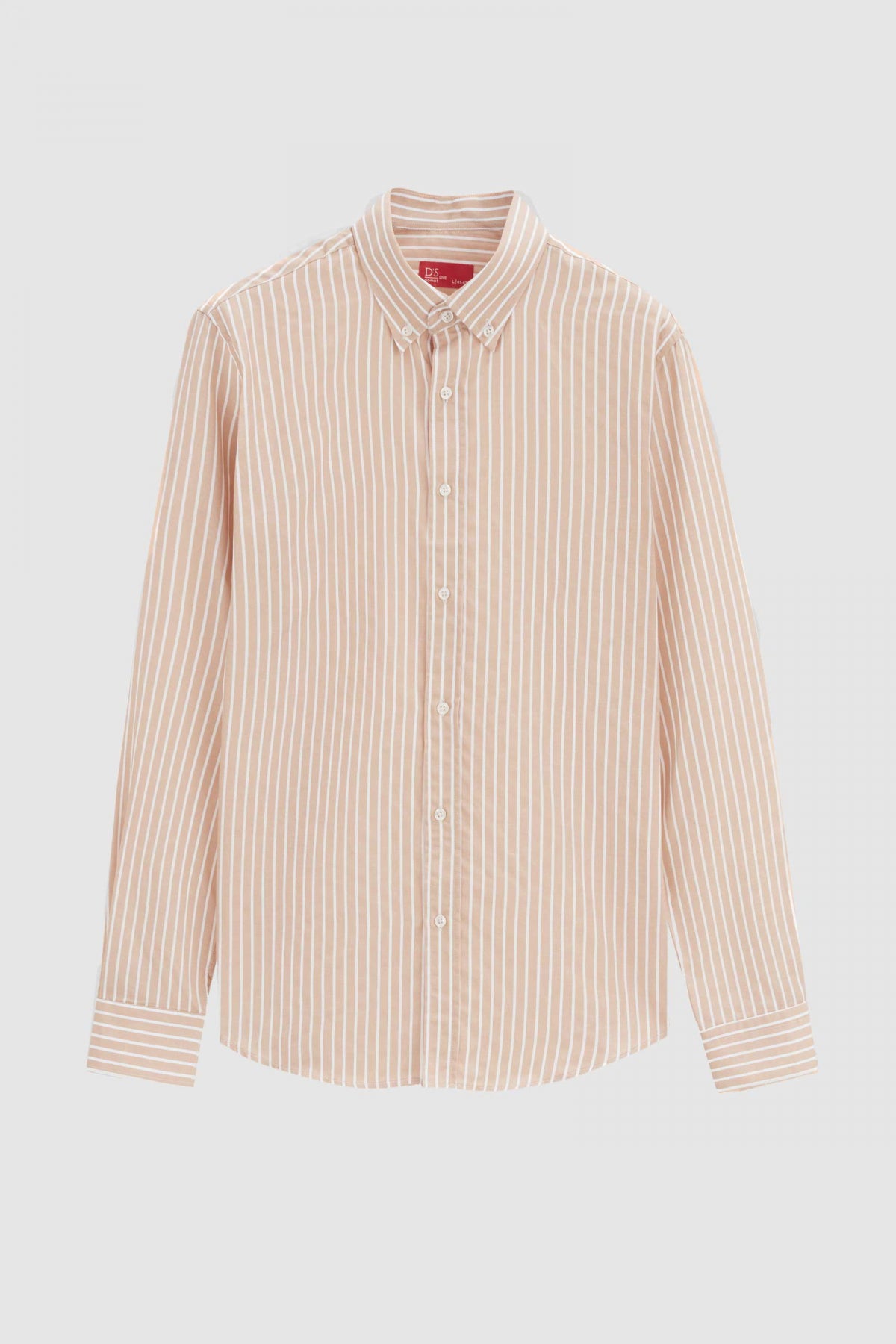 Ds Damat Slim Fit Striped Shirt - Beige