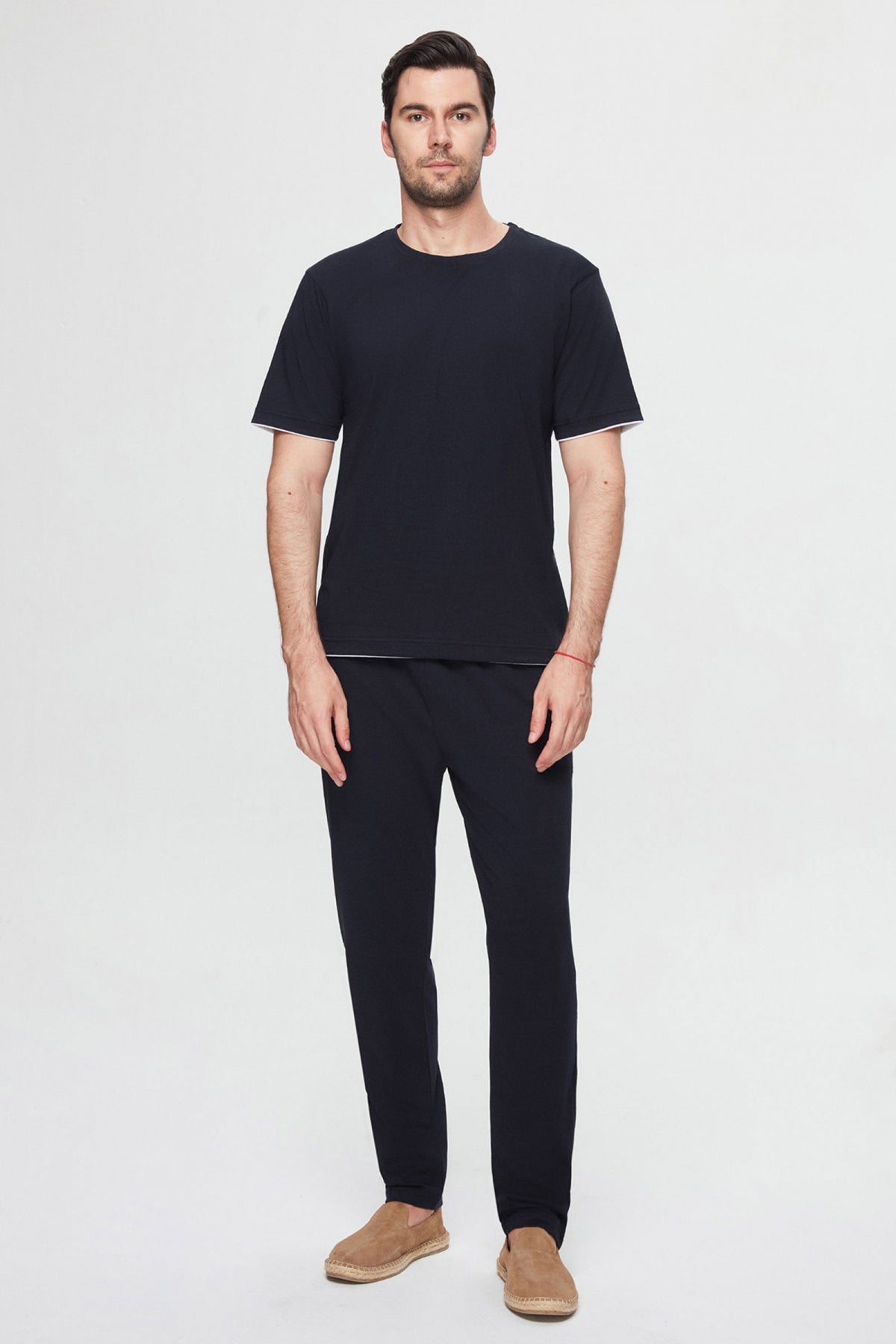 Twn 100% Cotton Short Sleeve 3-Pack Pajama Set - Navy Blue