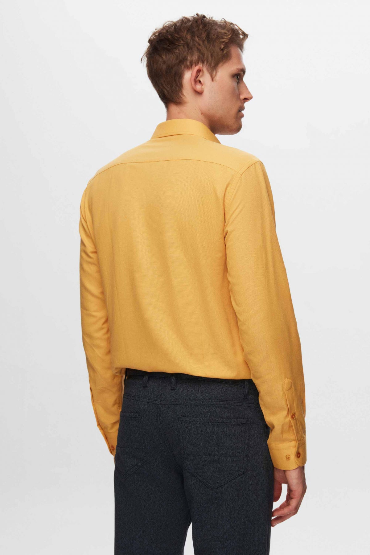 Twn Slim Fit Oxford Shirt - Mustard