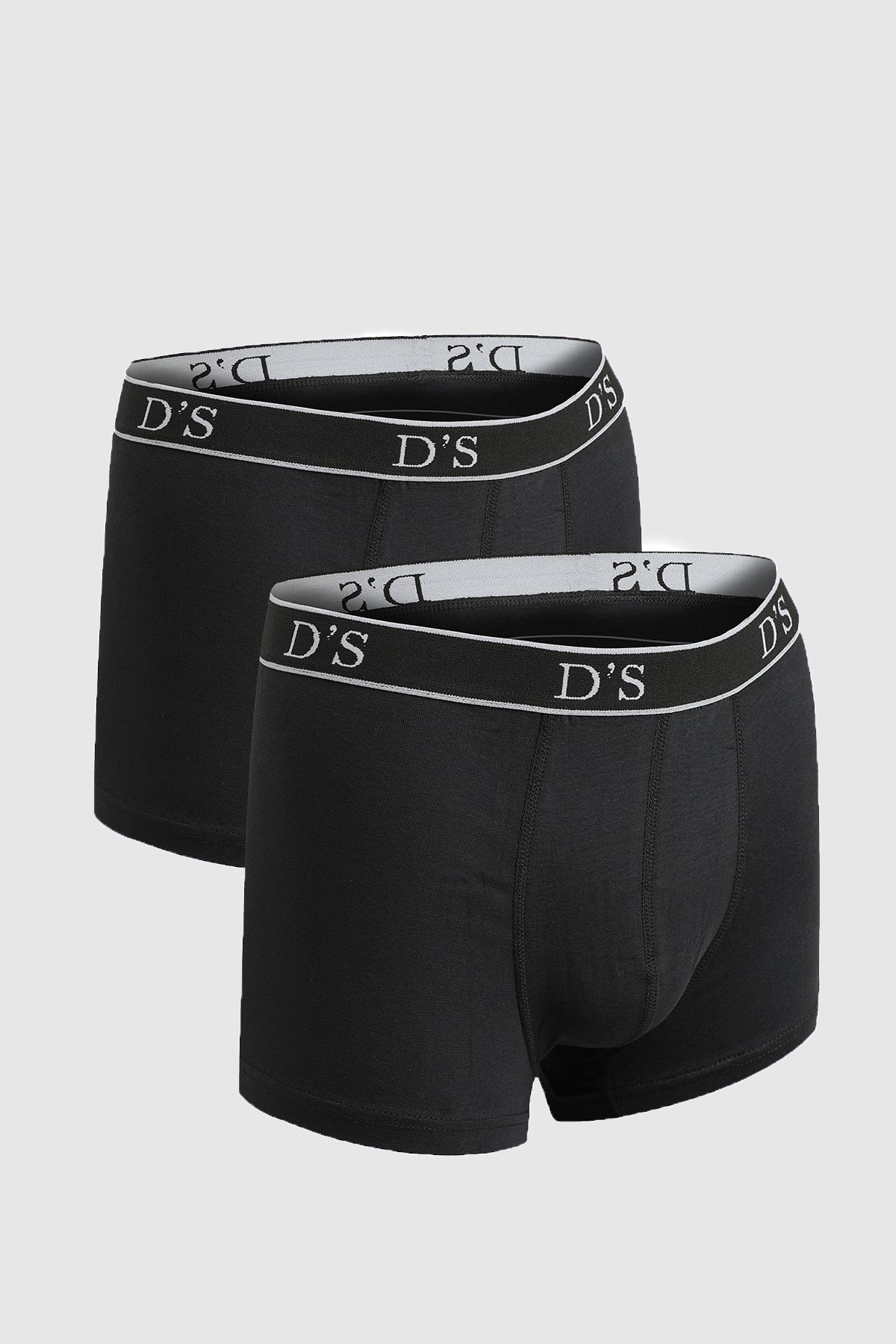 Ds Damat 100% Cotton 2-Pack Undershirt and Boxer Set  - Black