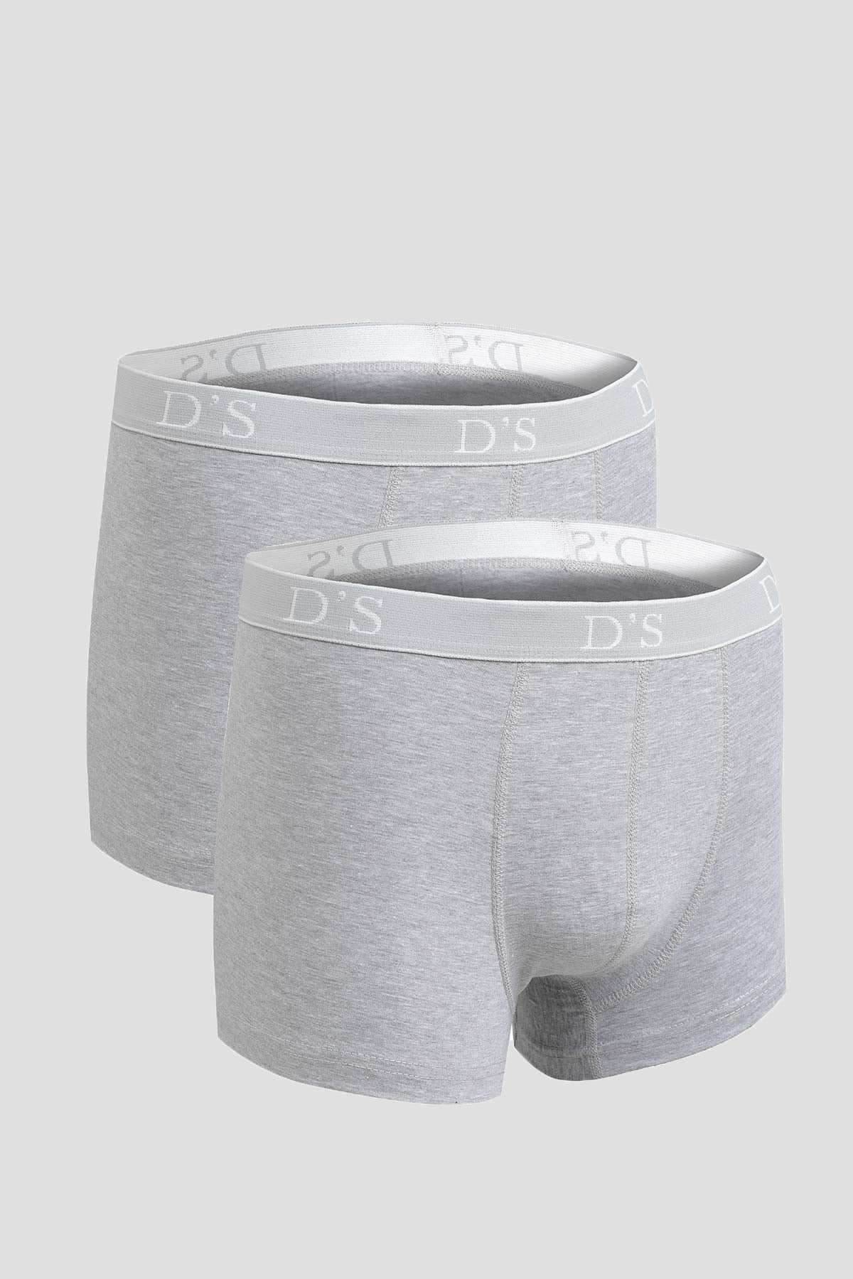 Ds Damat 100% Cotton 2-Pack Undershirt and Boxer Set  - Gray