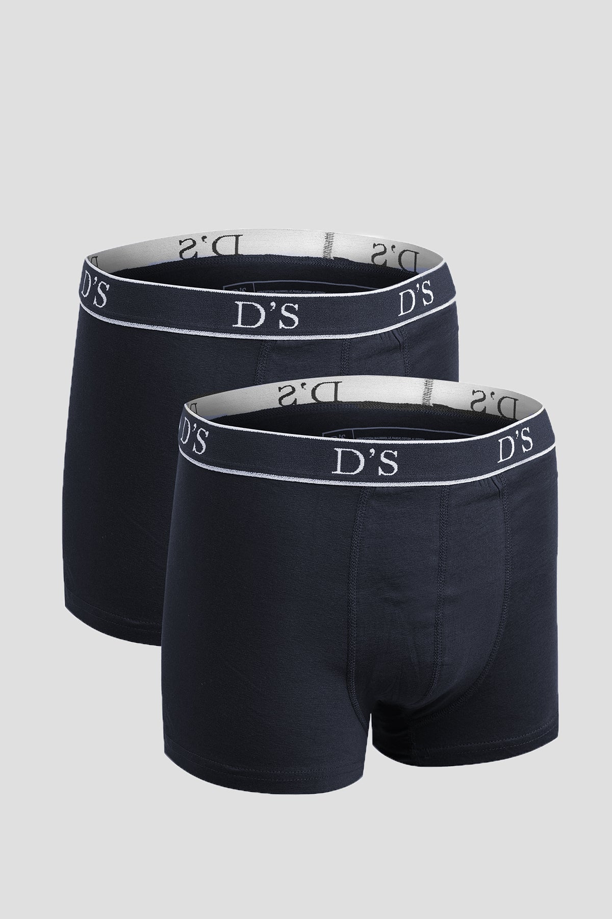 Ds Damat 100% Cotton 2-Pack Undershirt and Boxer Set  - Navy Blue