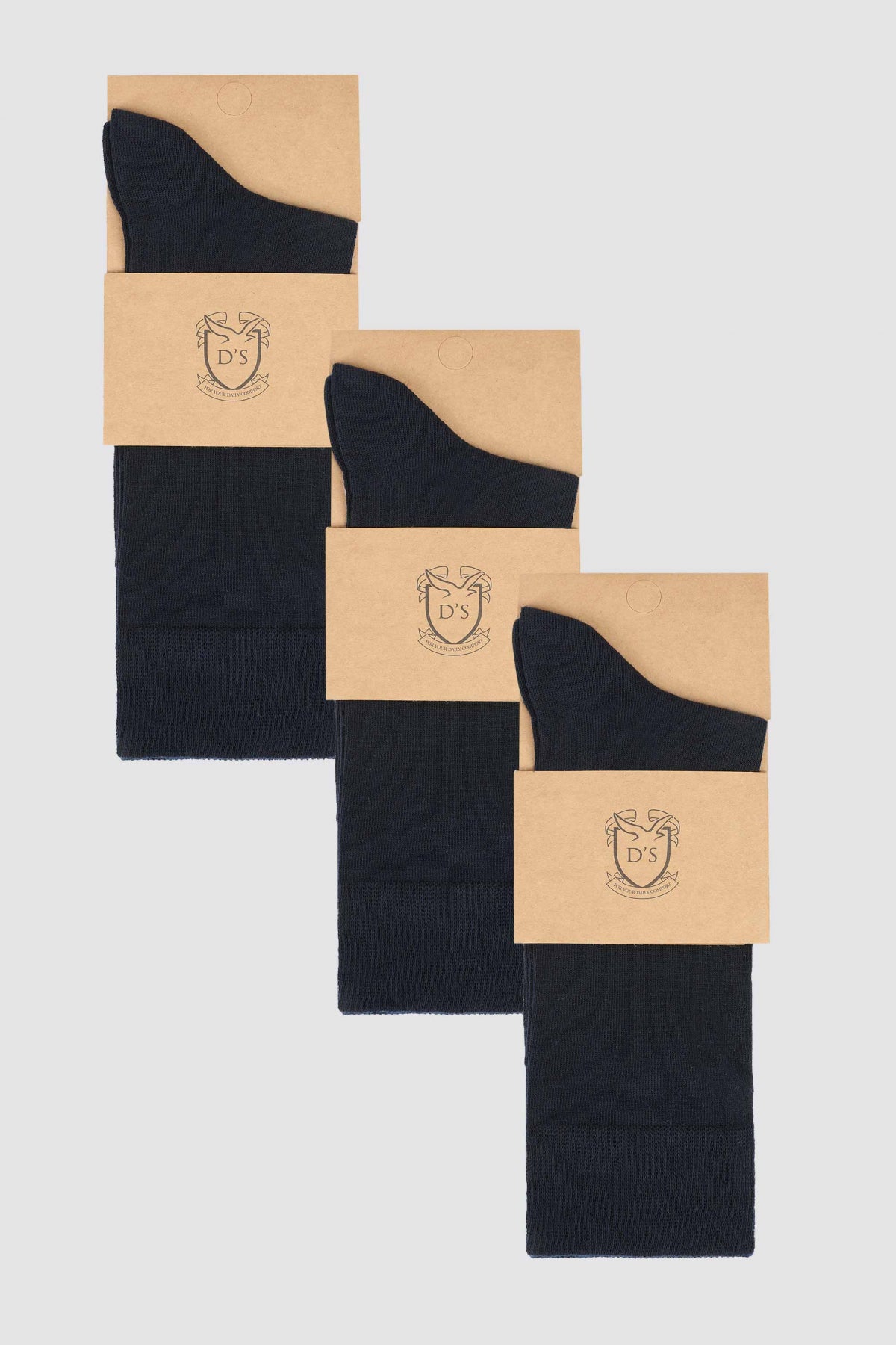 Ds Damat 3-Piece Socks  - Navy Blue