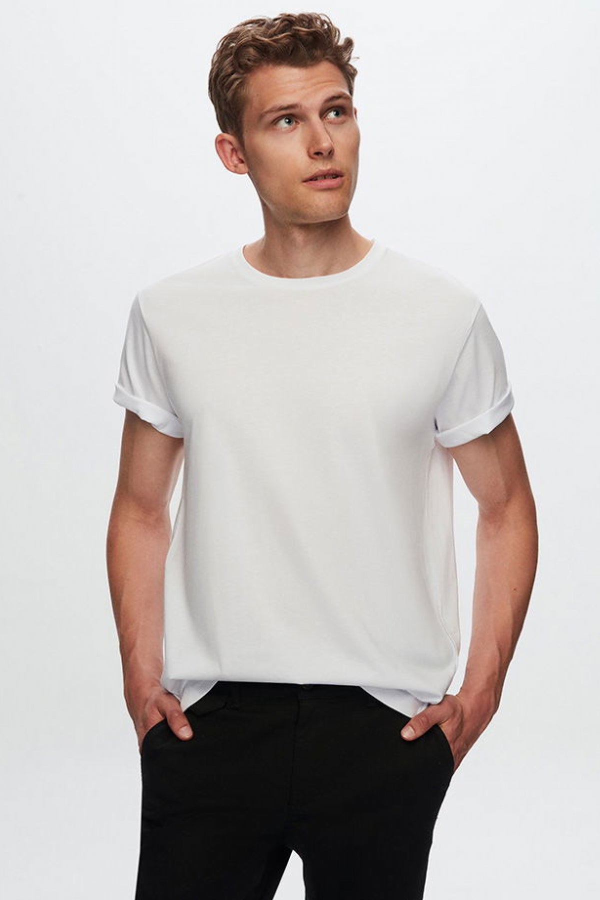 Ds Damat 5-Pack Oversize 100% Cotton T-Shirts  - Black/White