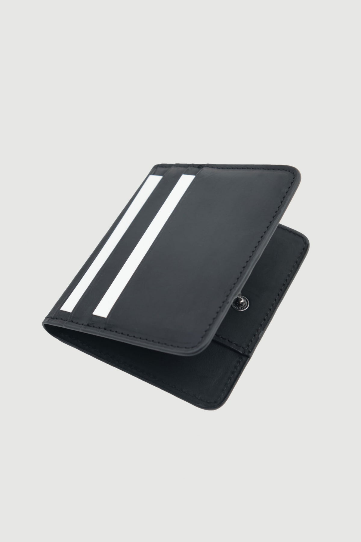 Ds Damat Boxed External Card Slot Genuine Crazy Leather Wallet  - Black