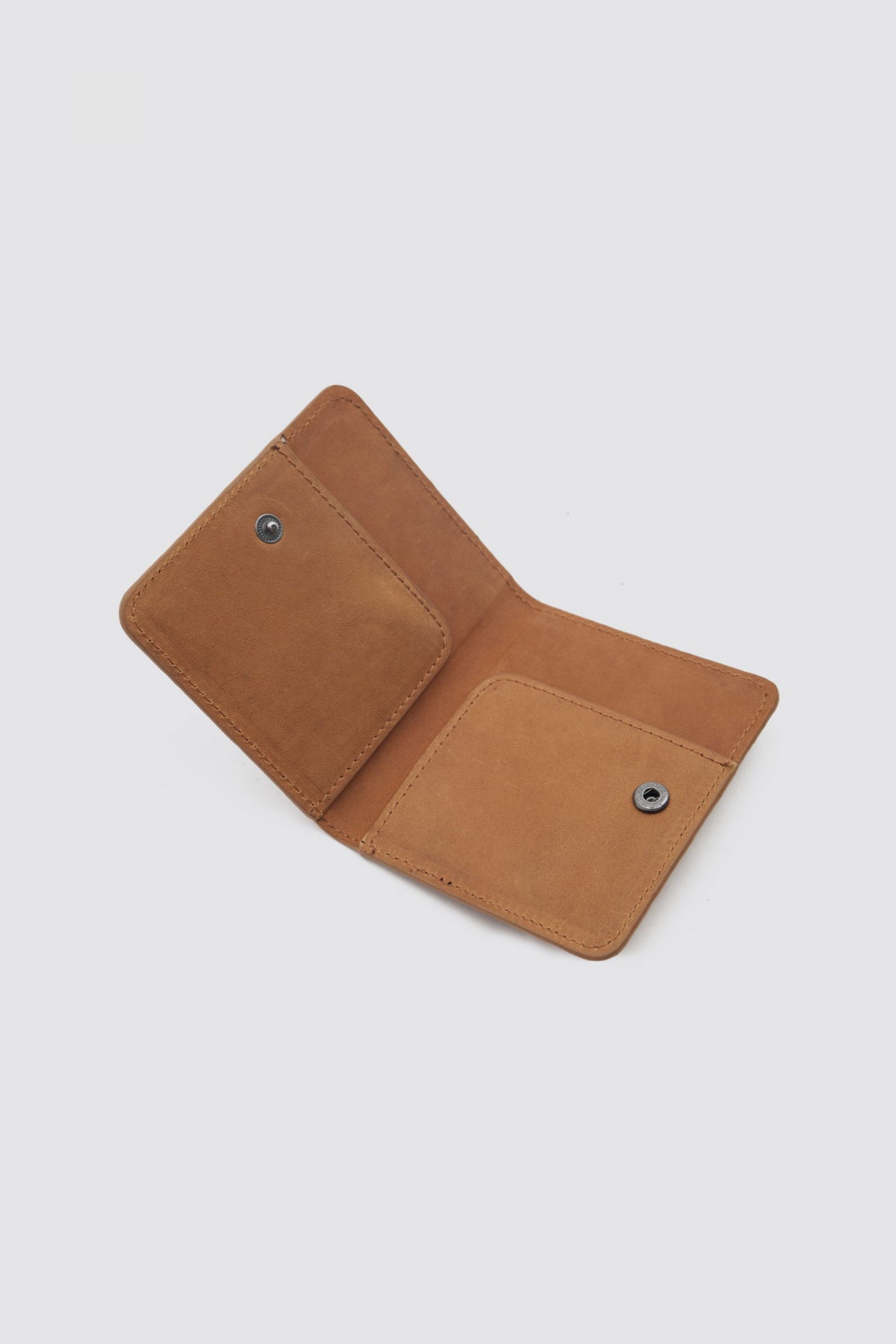 Ds Damat Boxed External Card Slot Genuine Crazy Leather Wallet  - Tan